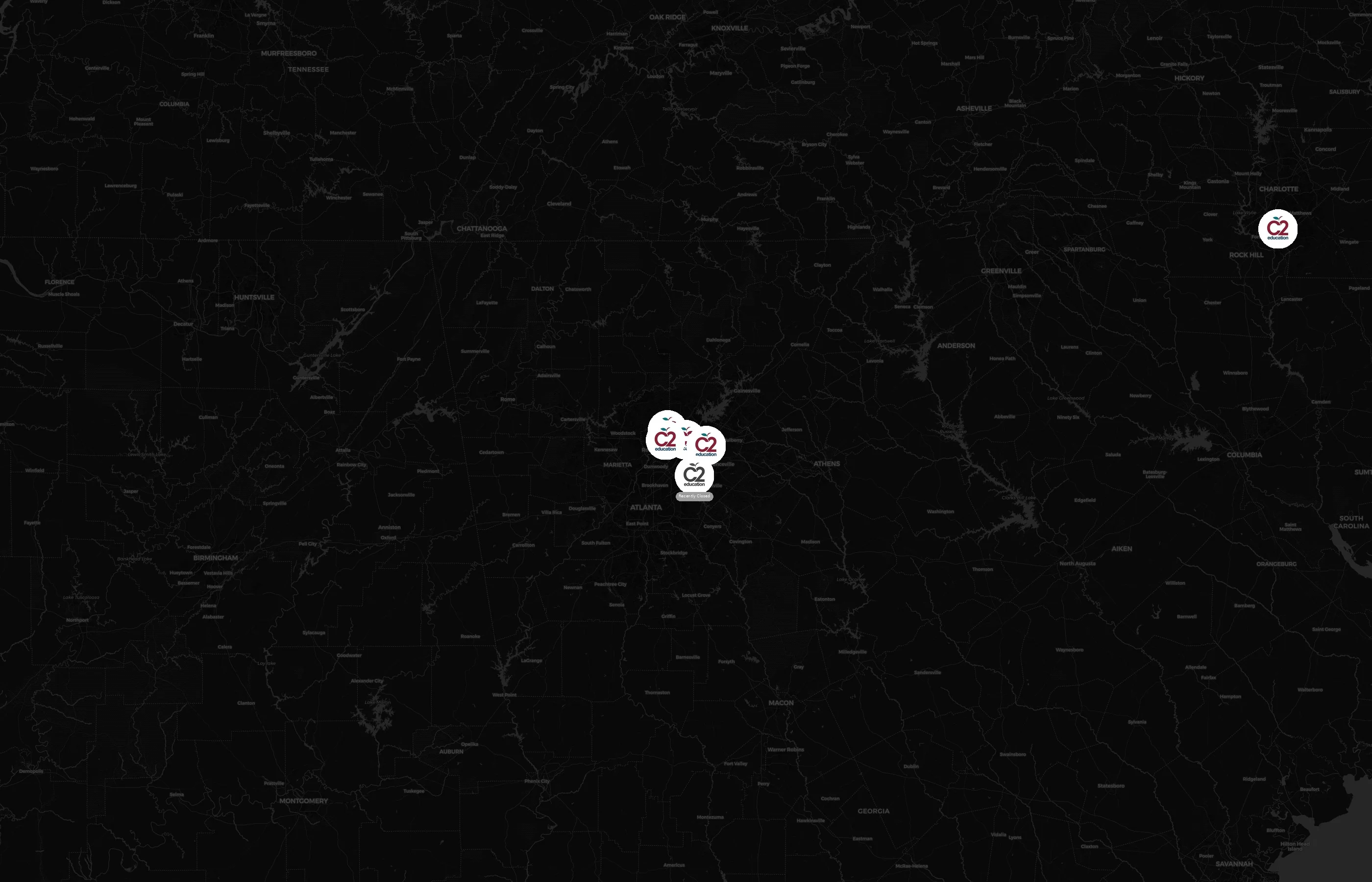 C2 Education city distribution