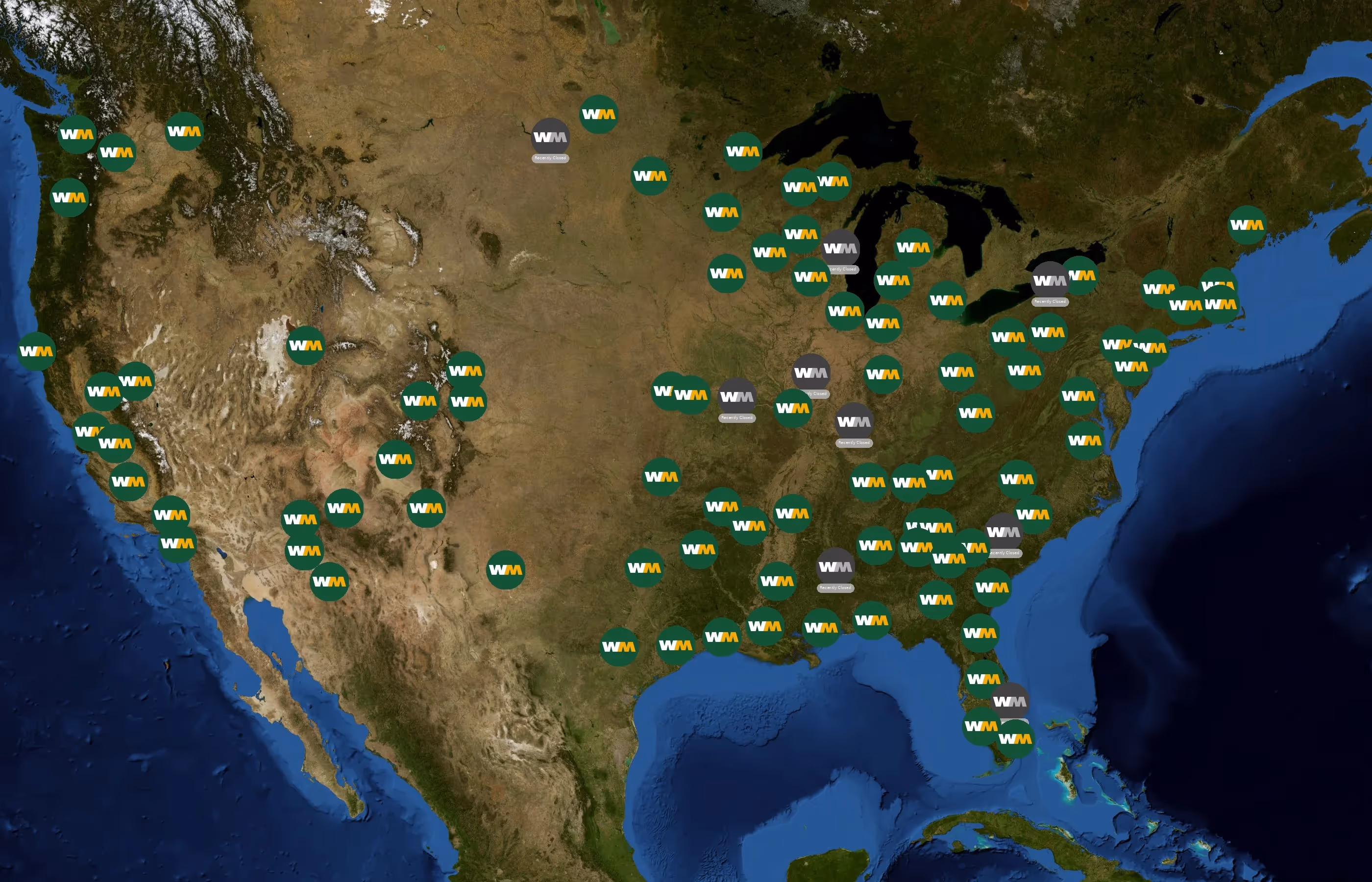 Waste Management Inc state distribution