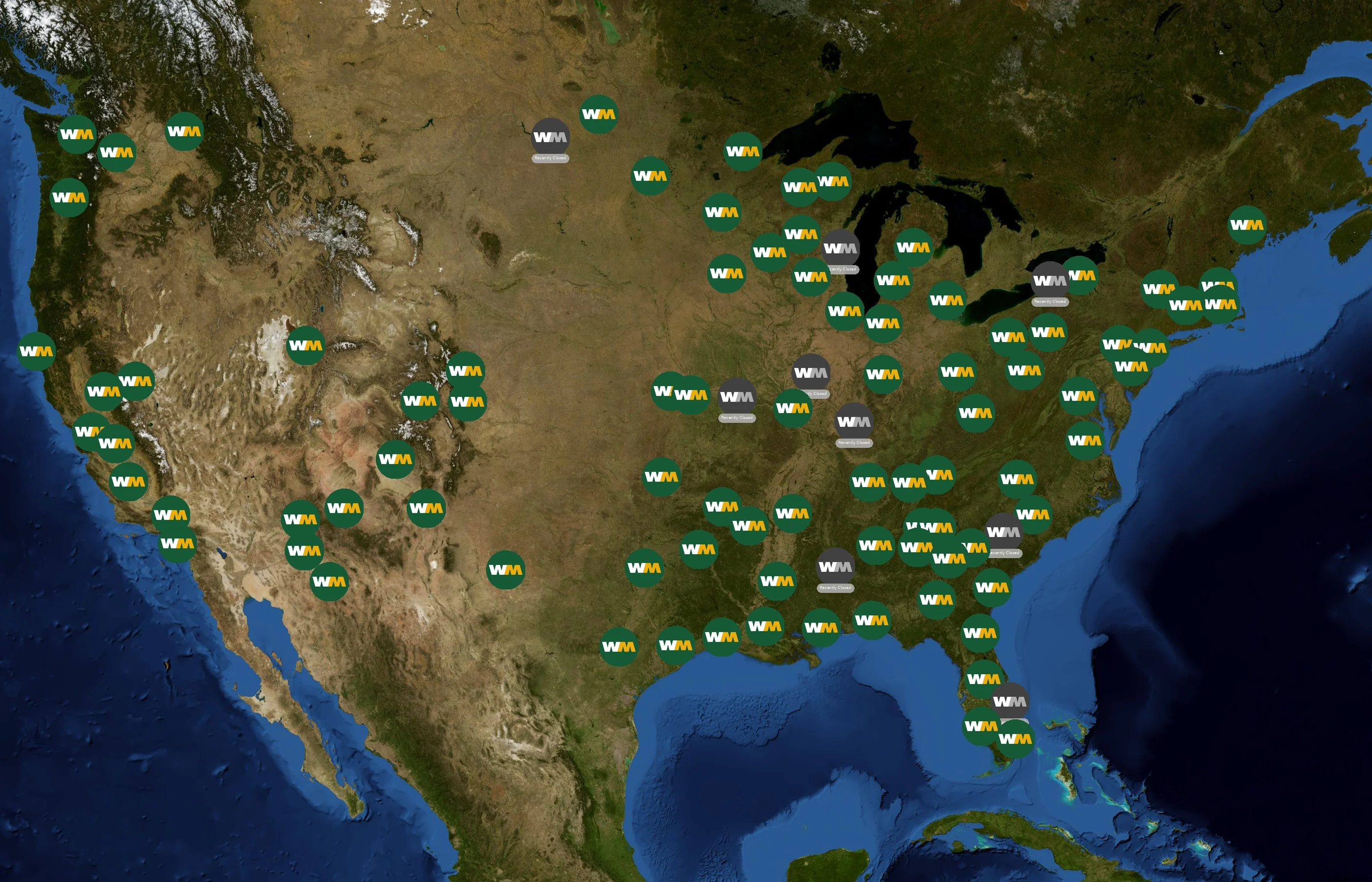 Waste Management Inc state distribution