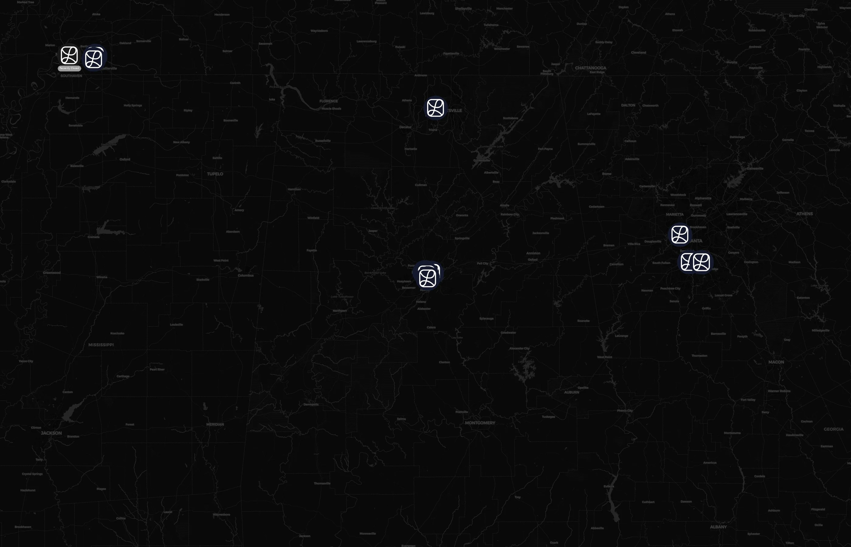 Landing city distribution