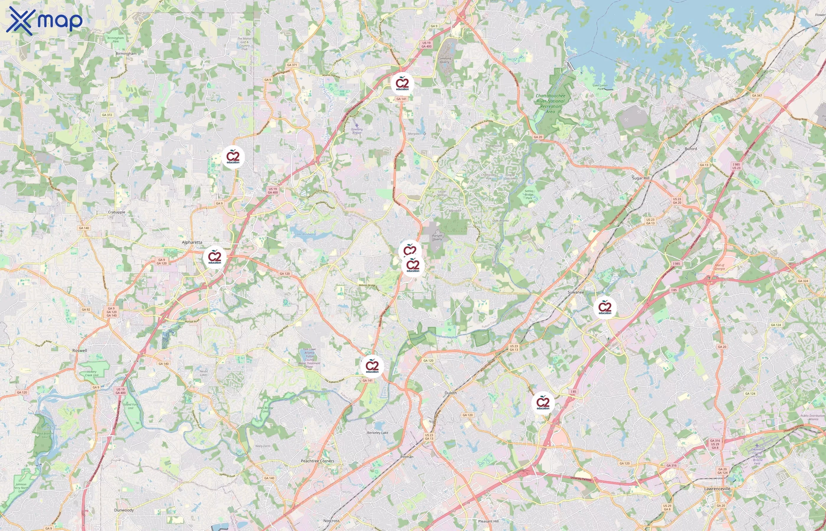 C2 Education area coverage