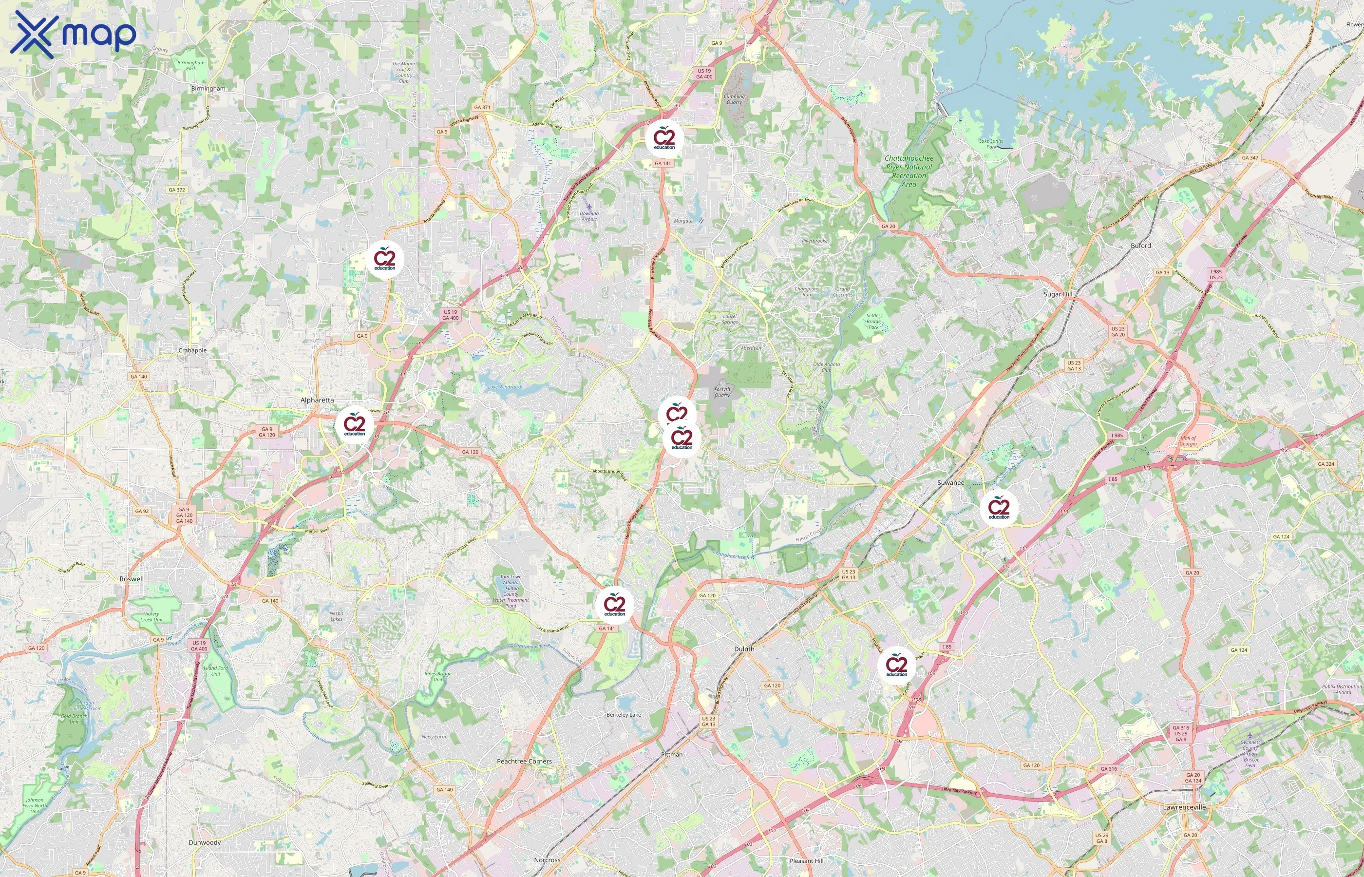 C2 Education area coverage