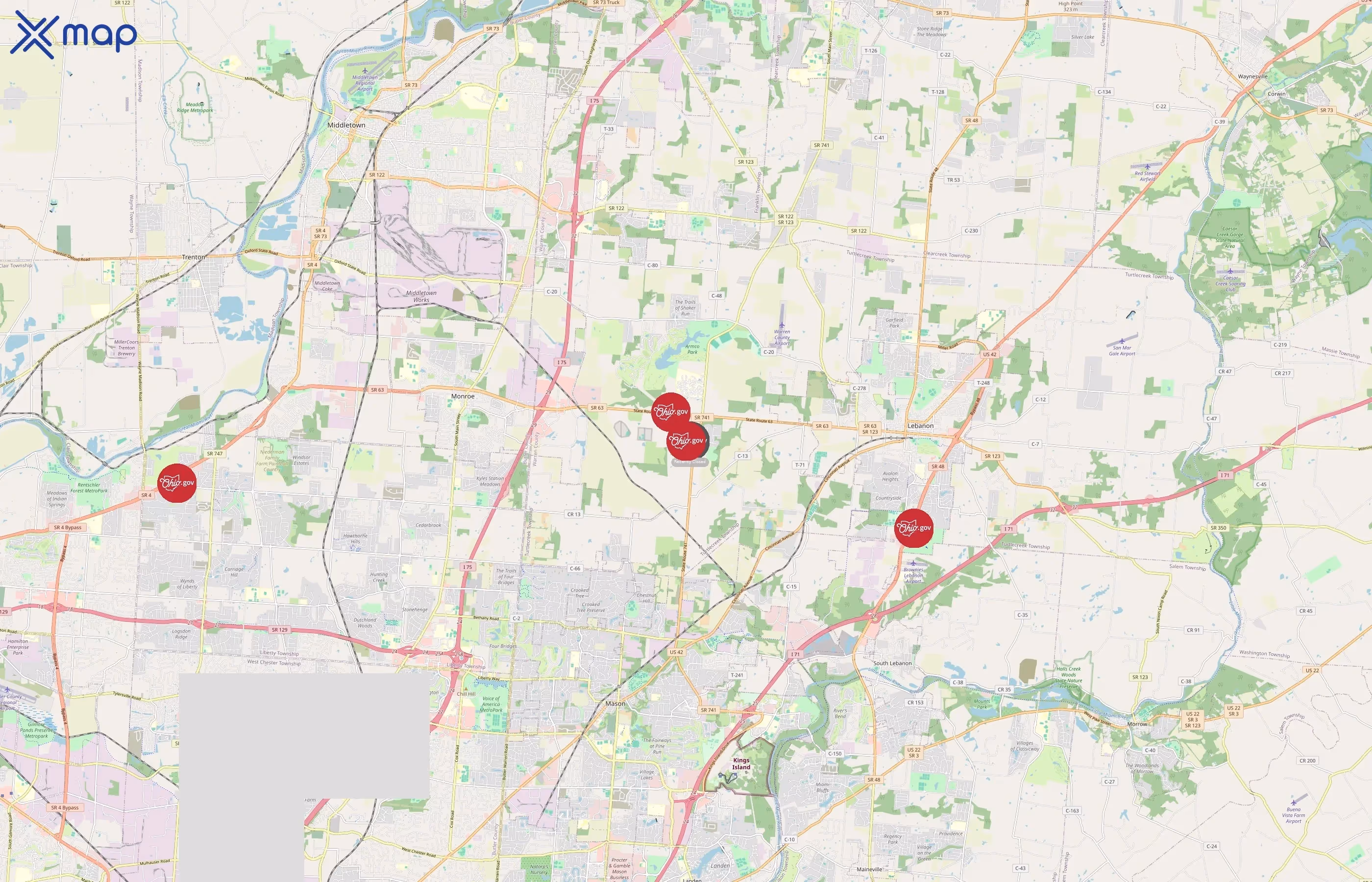 Ohio Department of Transportation area coverage