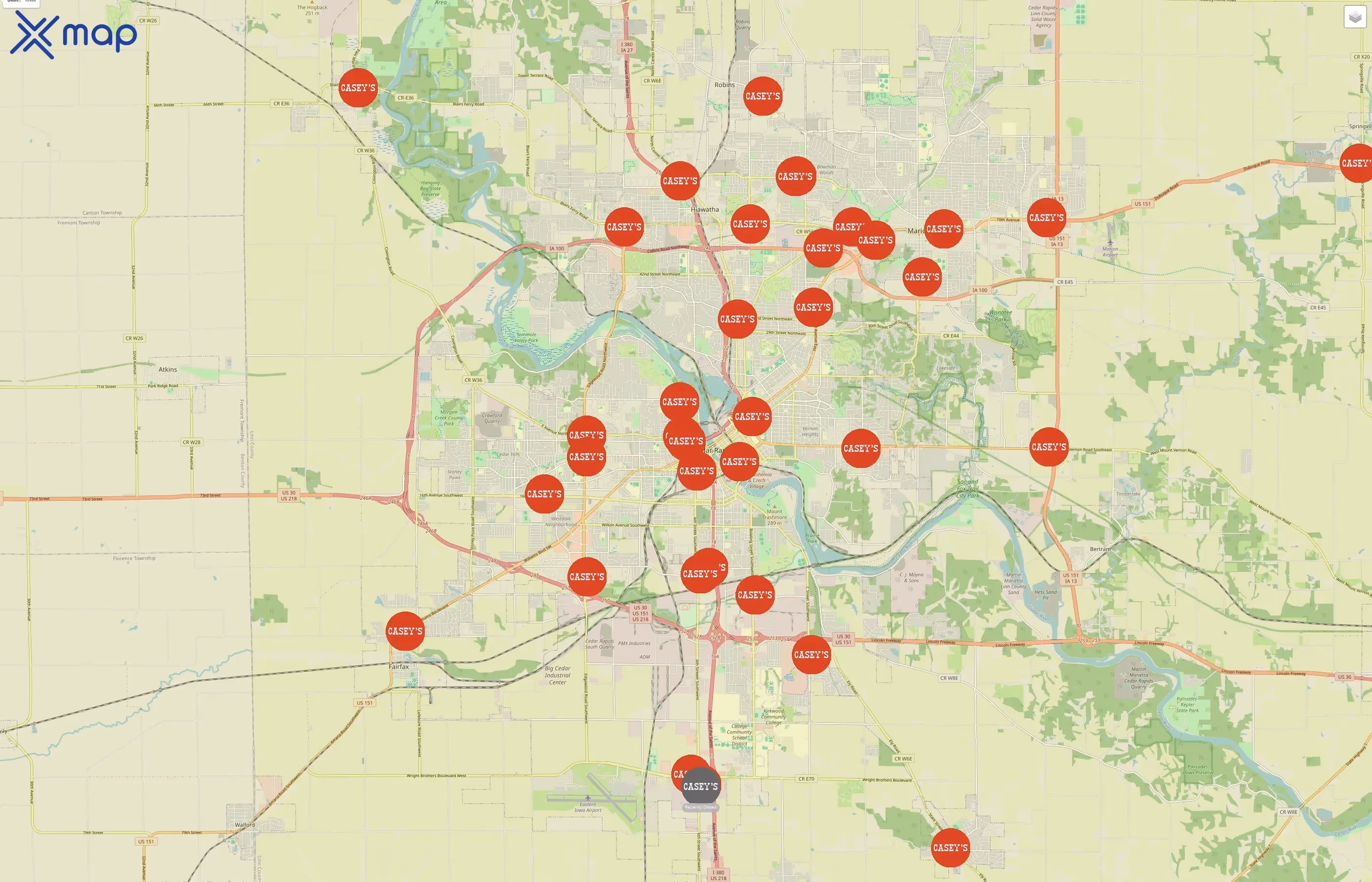 Casey's General Stores traffic data