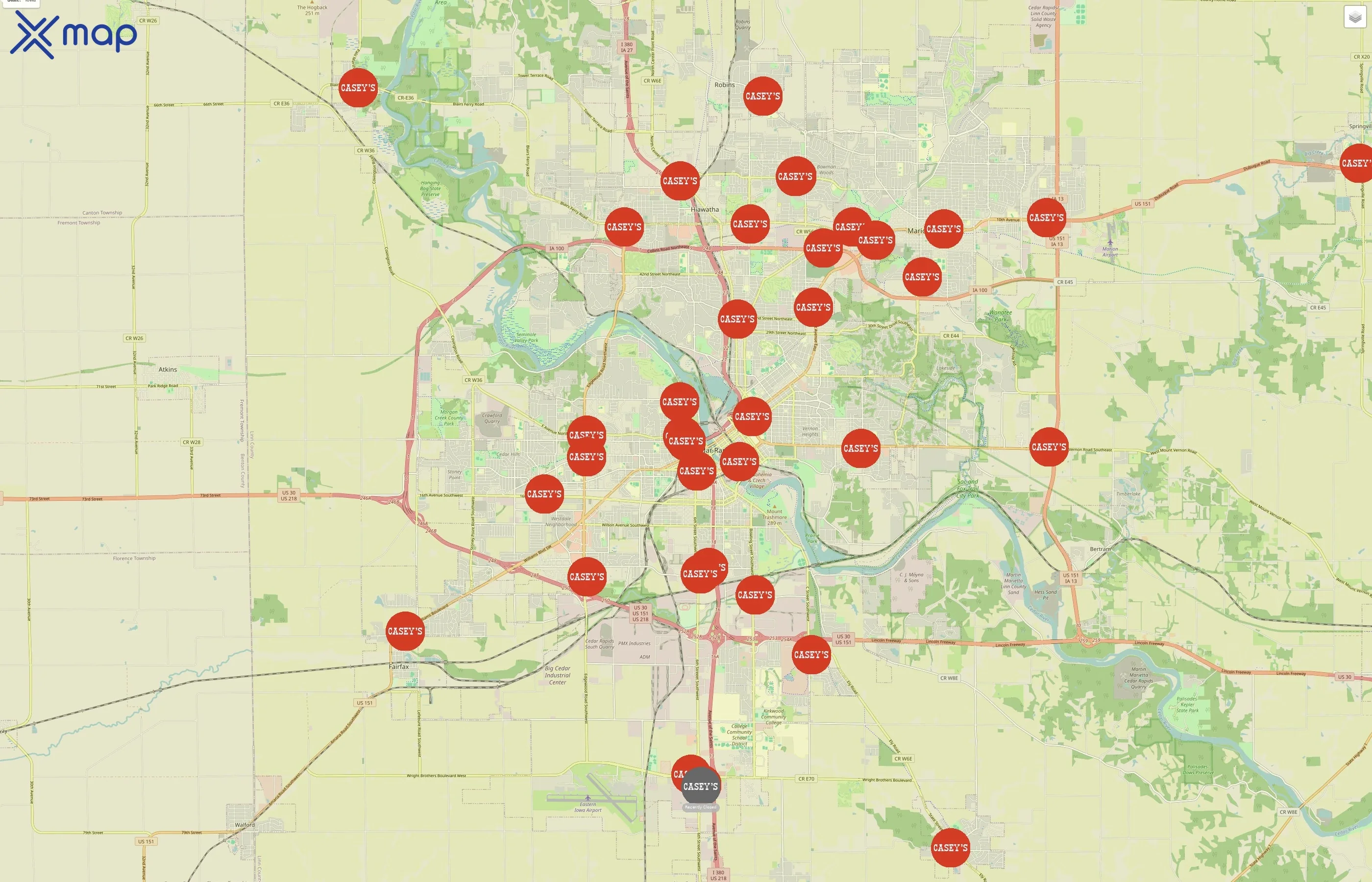 Casey's General Stores traffic data