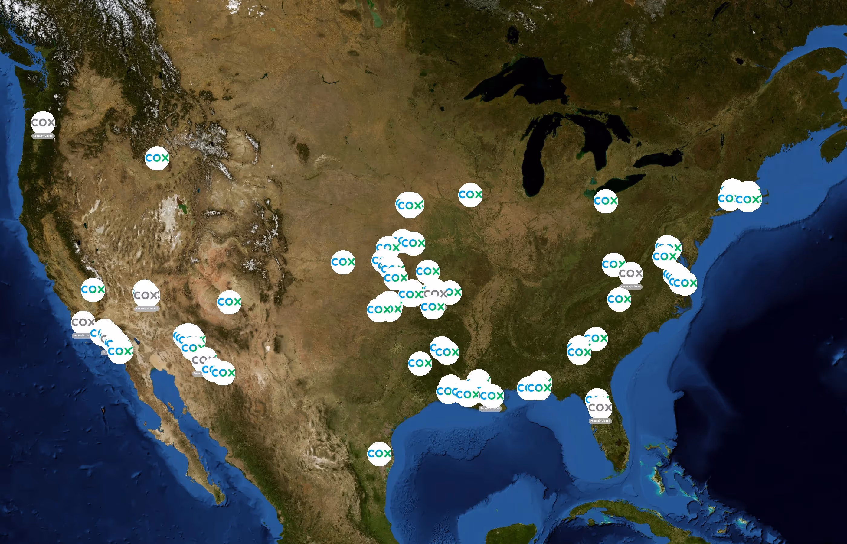 Cox Communications state distribution