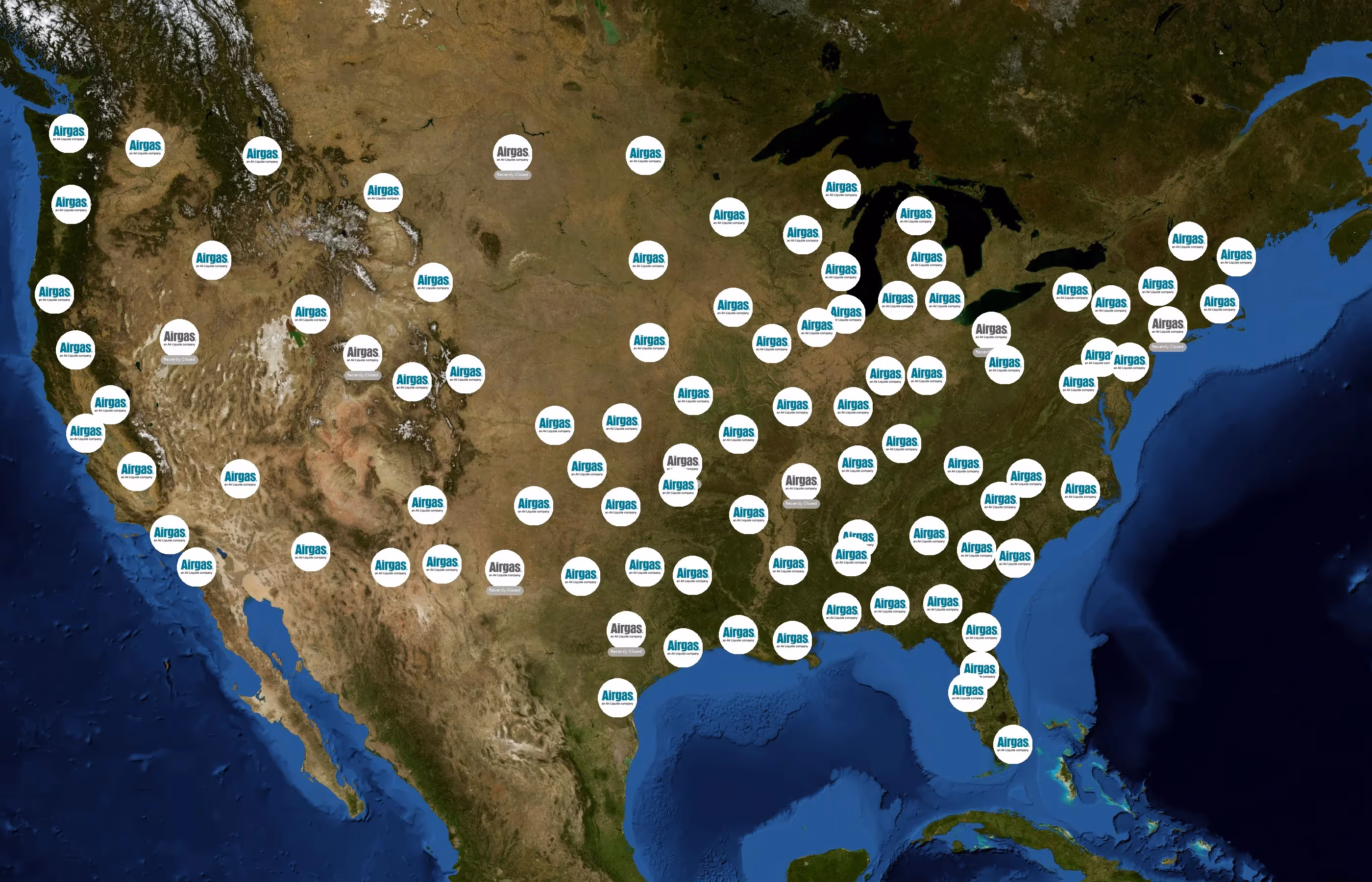 Airgas state distribution