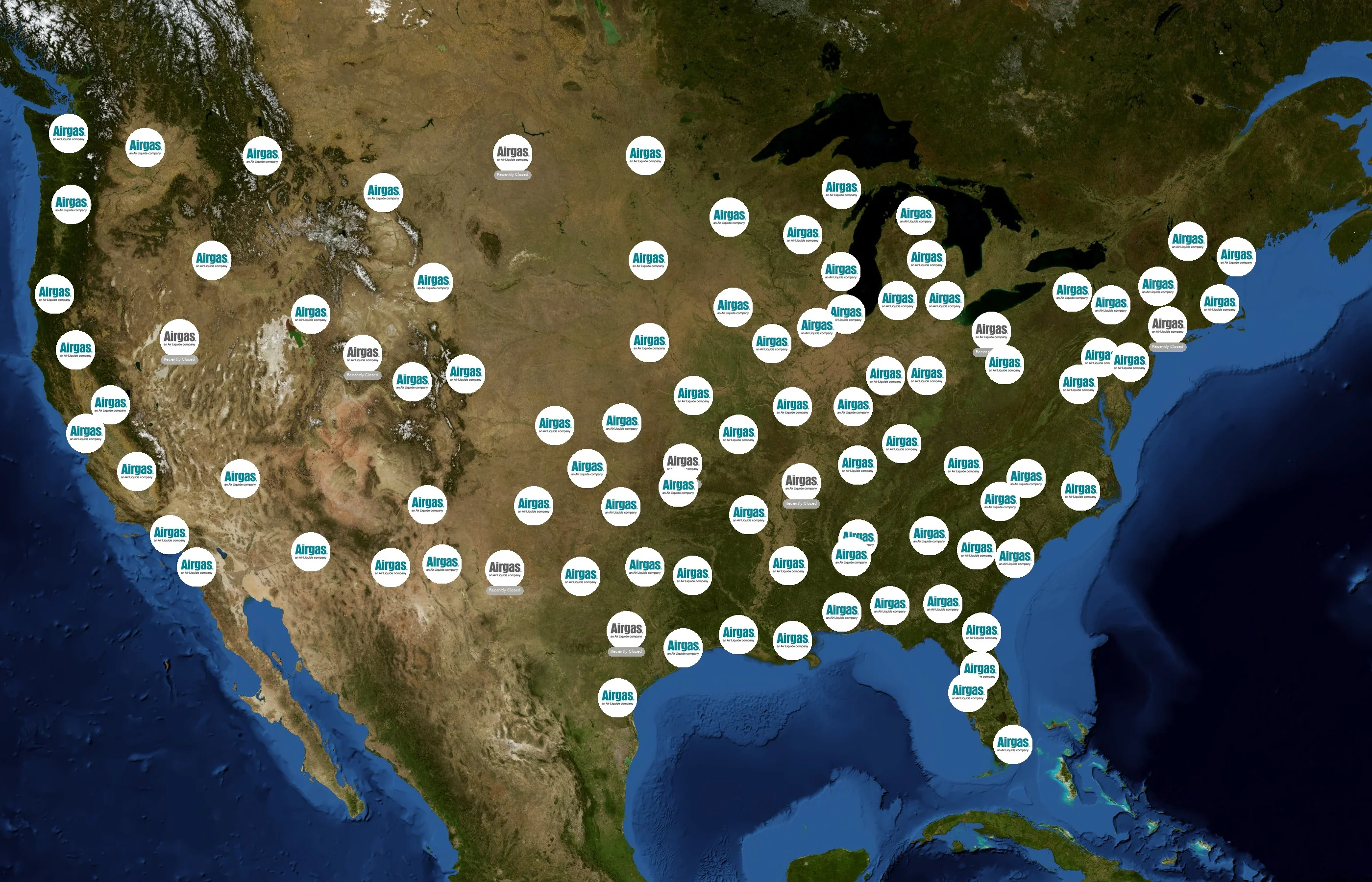 Airgas state distribution