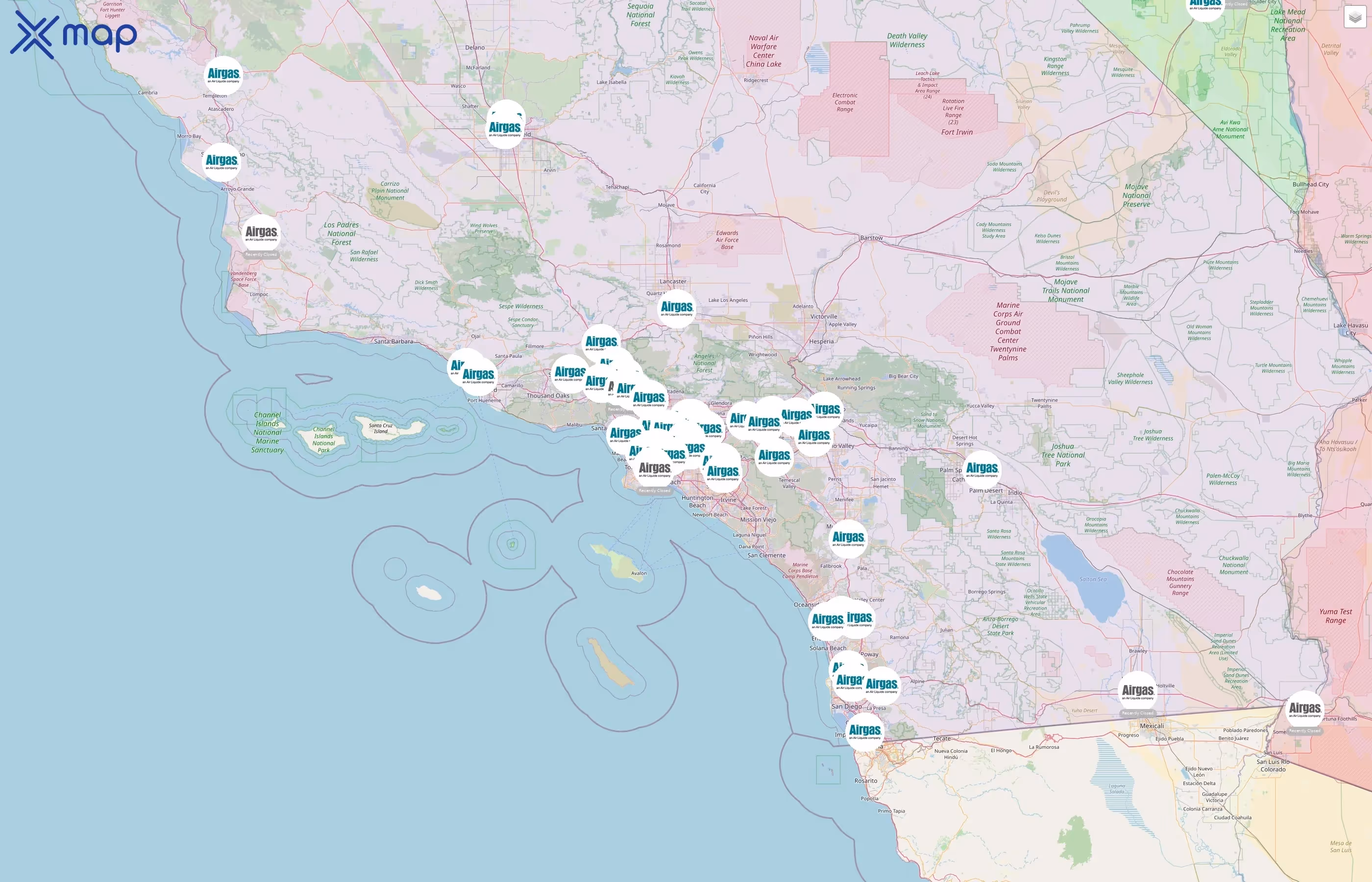 Airgas street hotspots