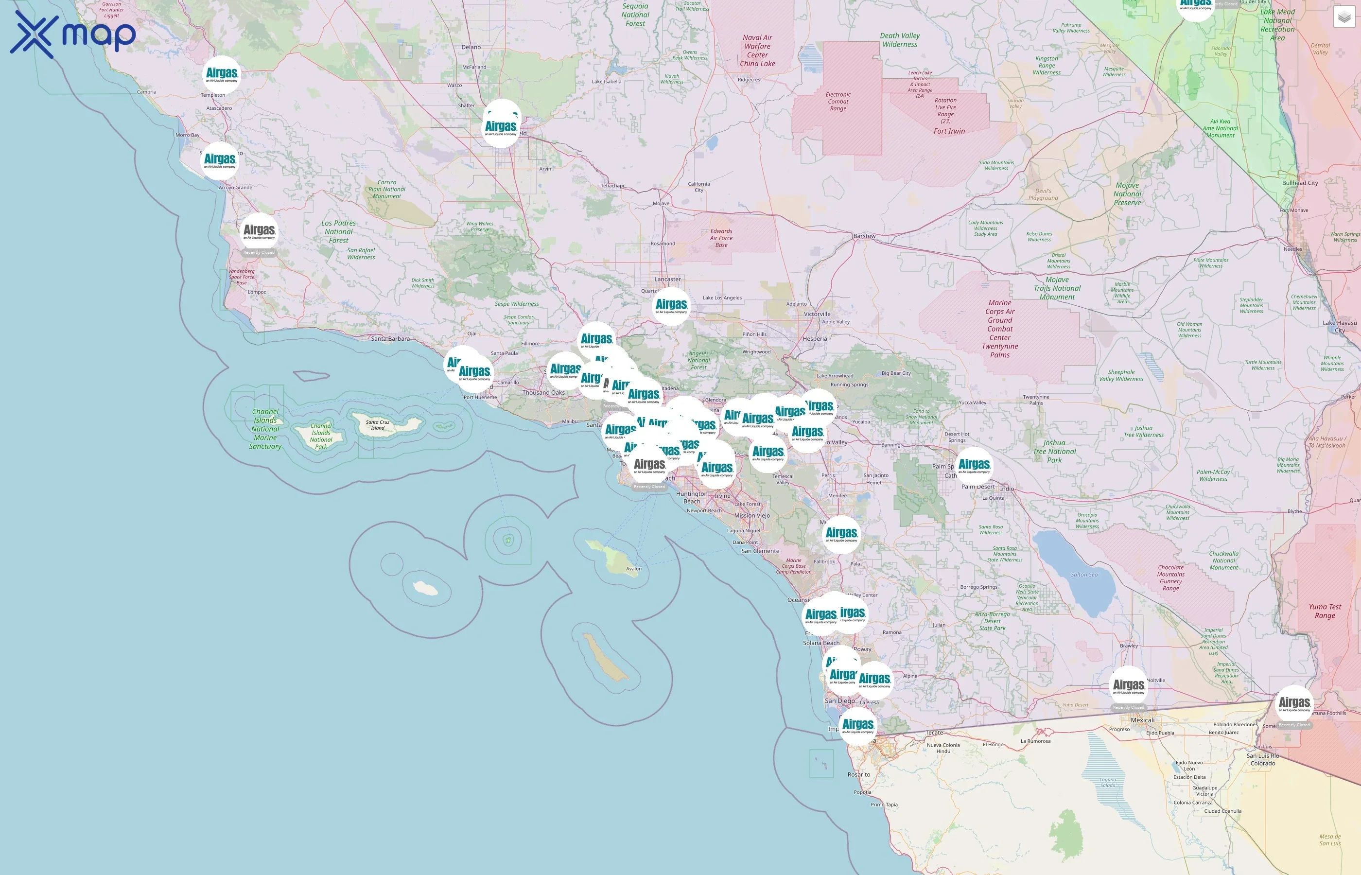 Airgas street hotspots