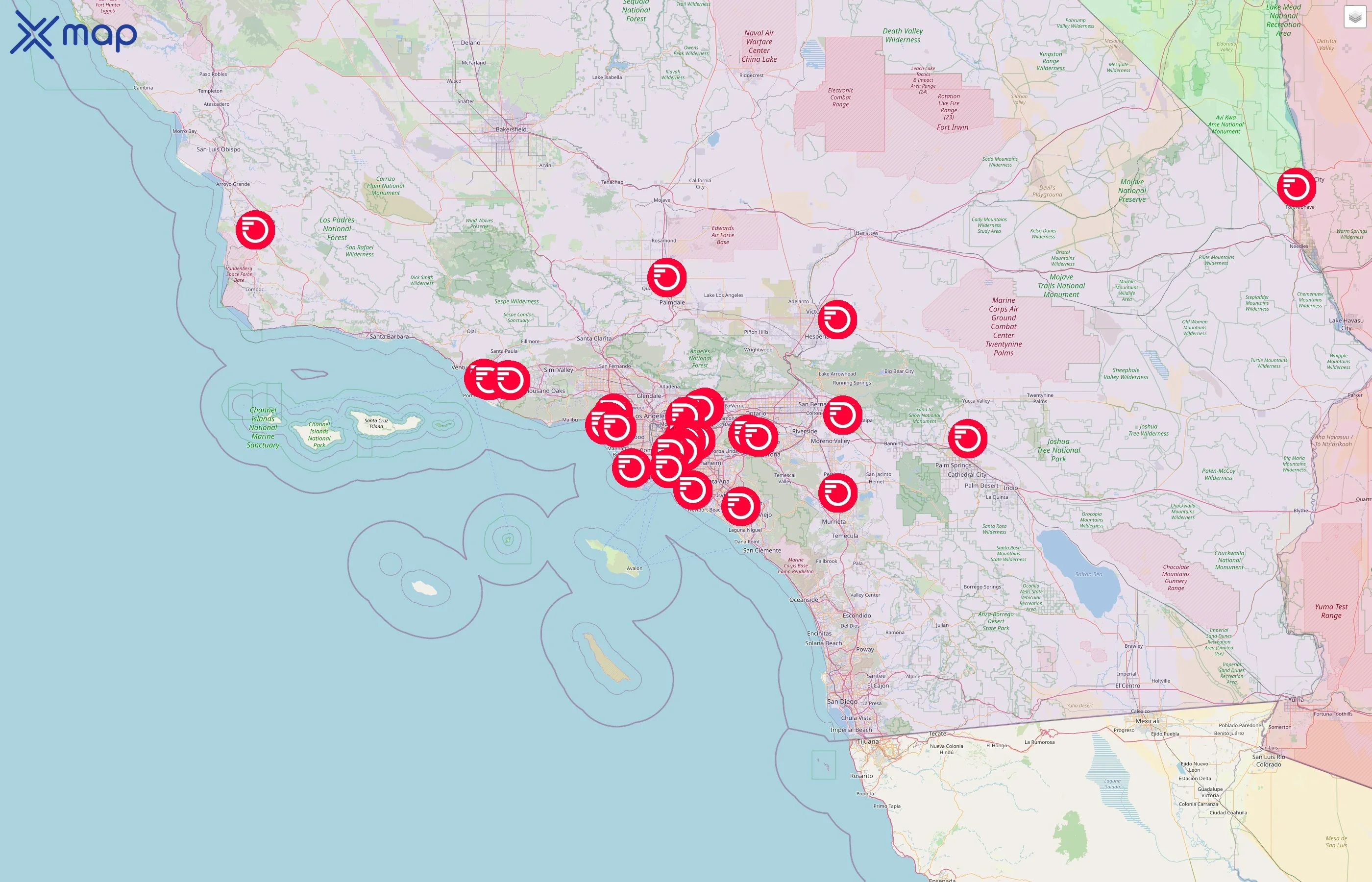 Frontier Communications street hotspots