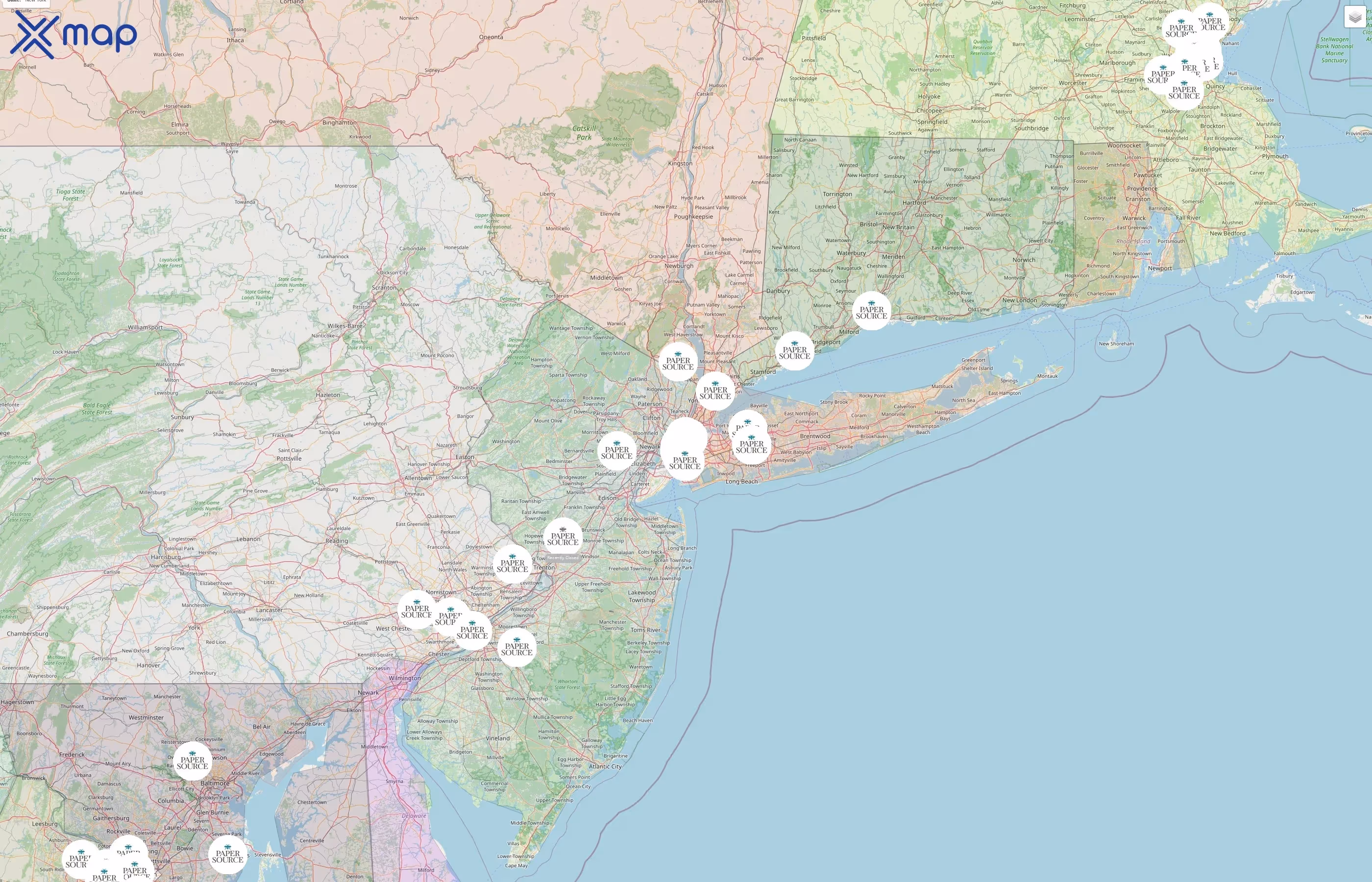 Paper Source street hotspots