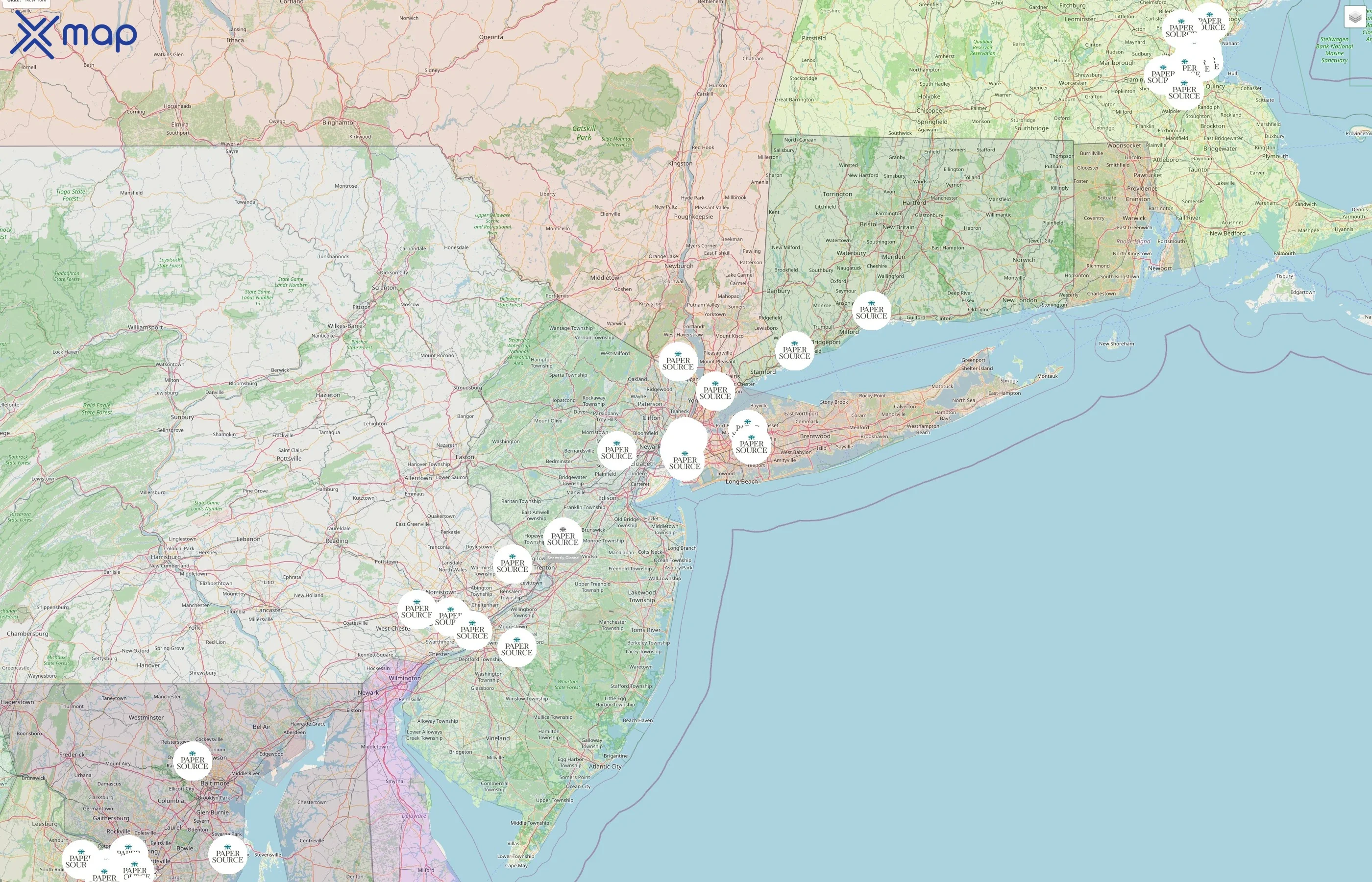 Paper Source street hotspots