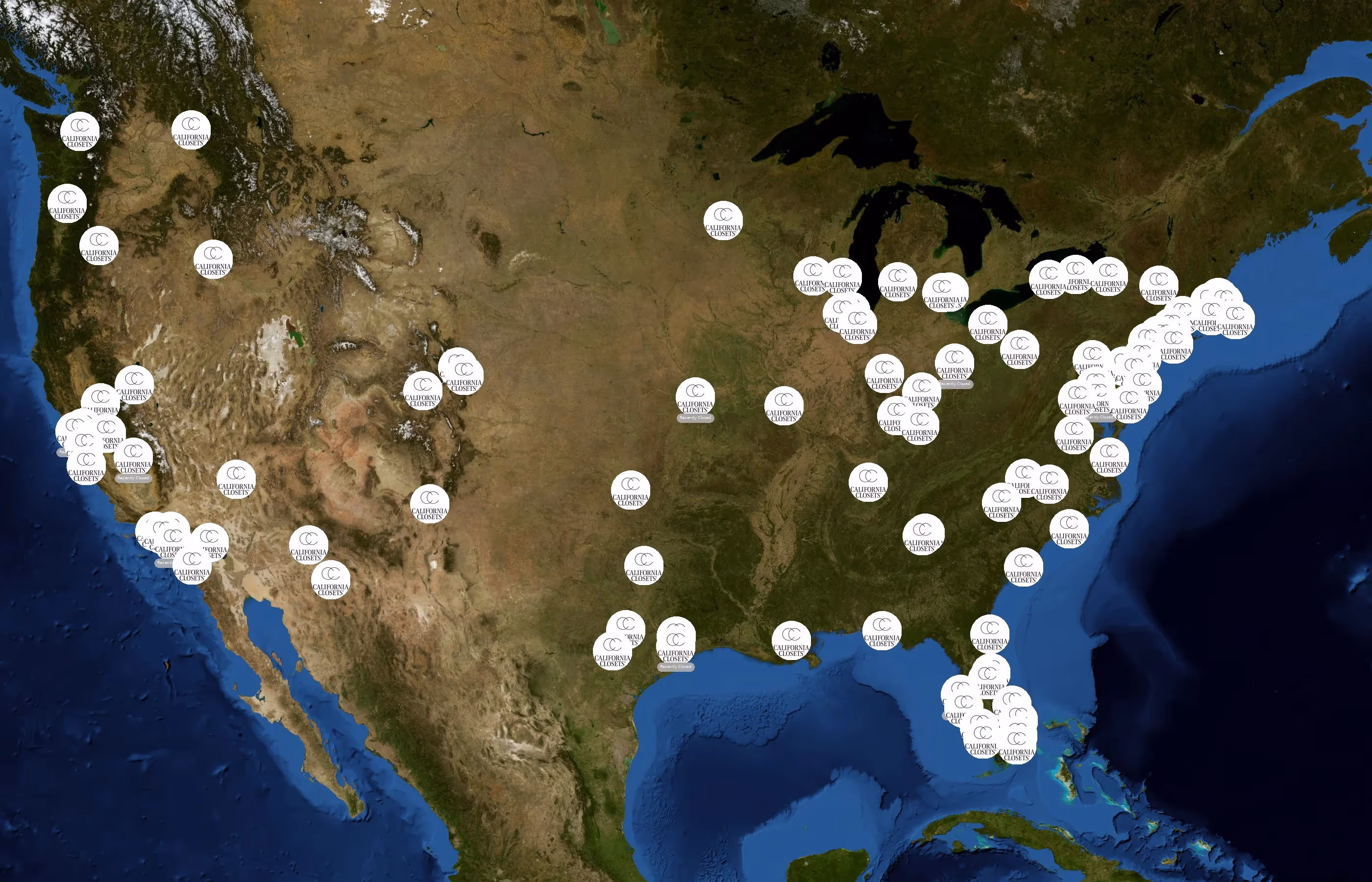 California Closets state distribution