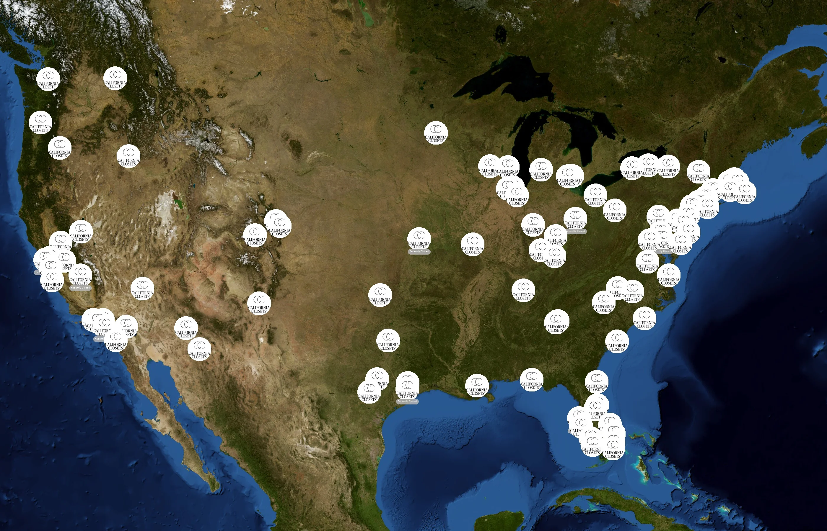 California Closets state distribution