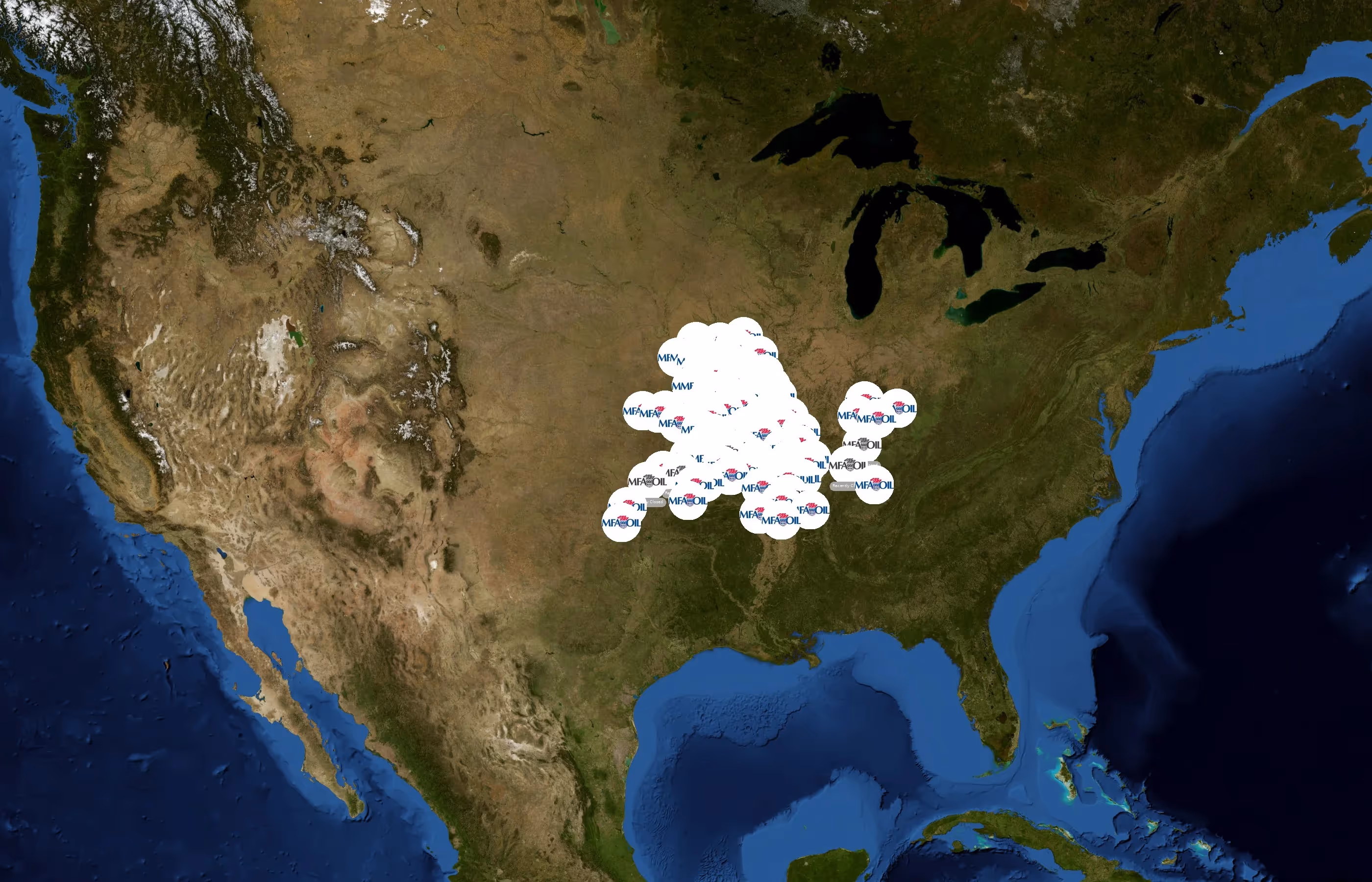 MFA Oil Company state distribution