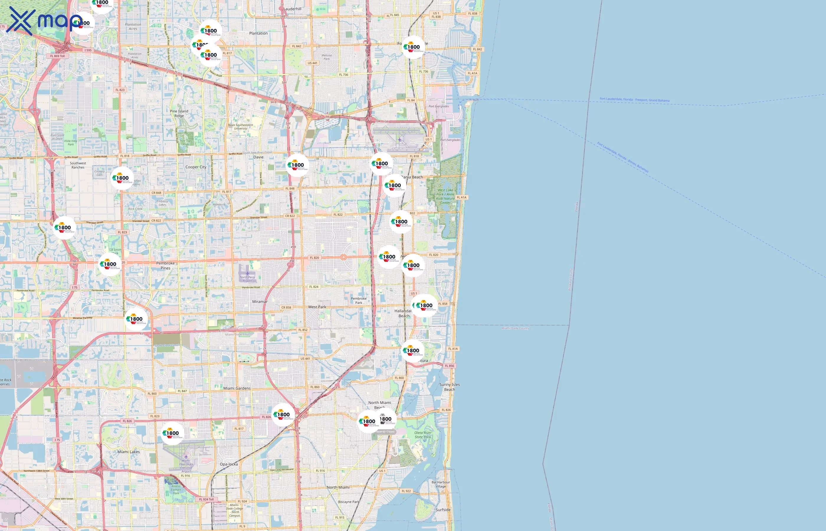 1-800 Office Solutions area coverage