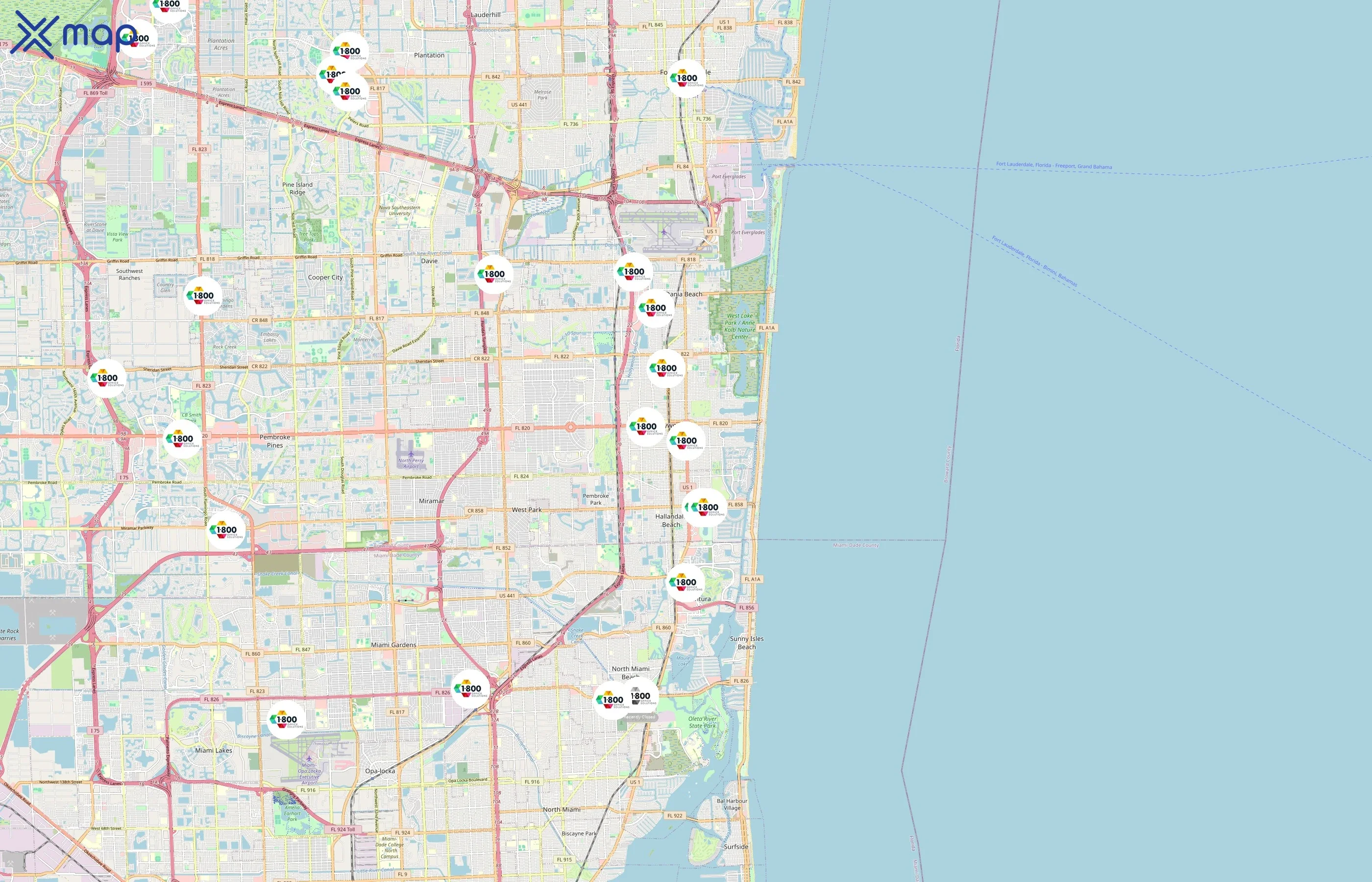 1-800 Office Solutions area coverage