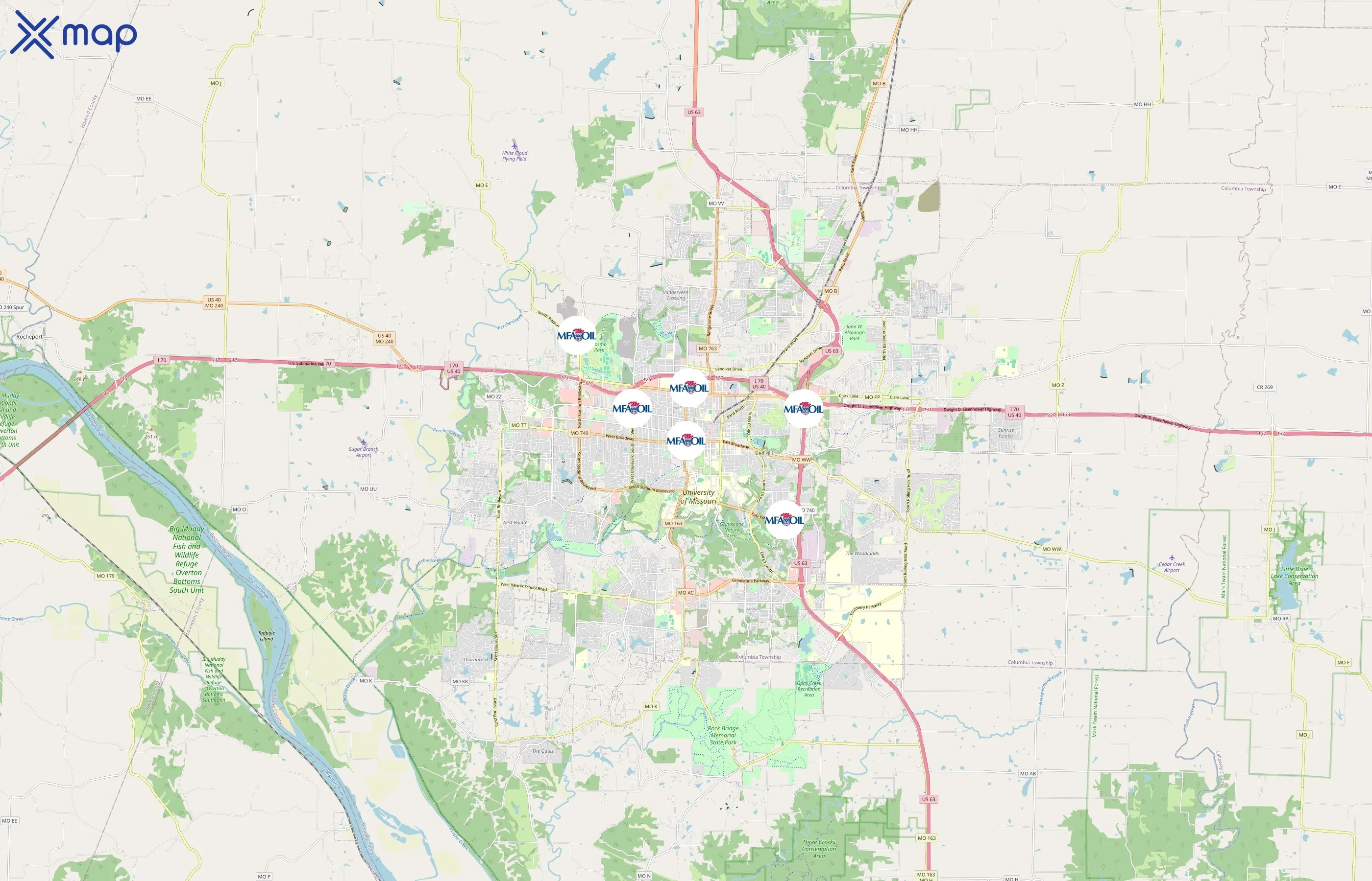 MFA Oil Company area coverage