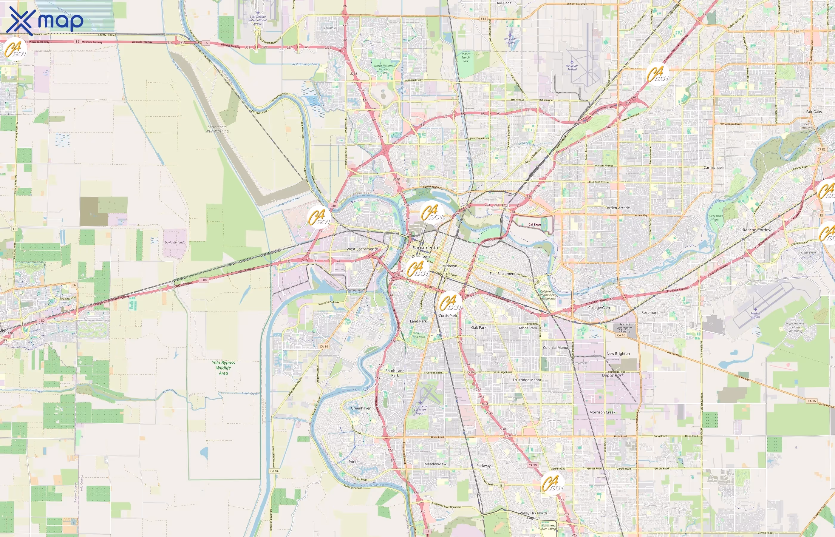California Highway Patrol area coverage