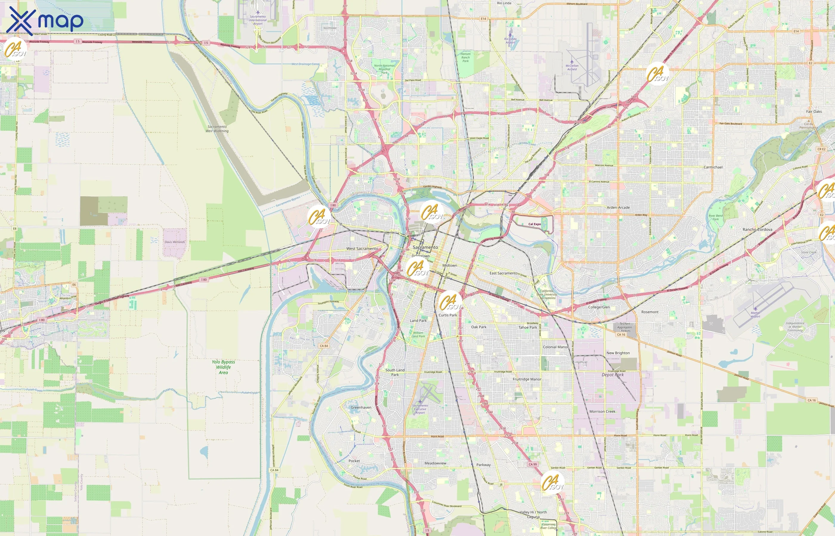 California Highway Patrol area coverage