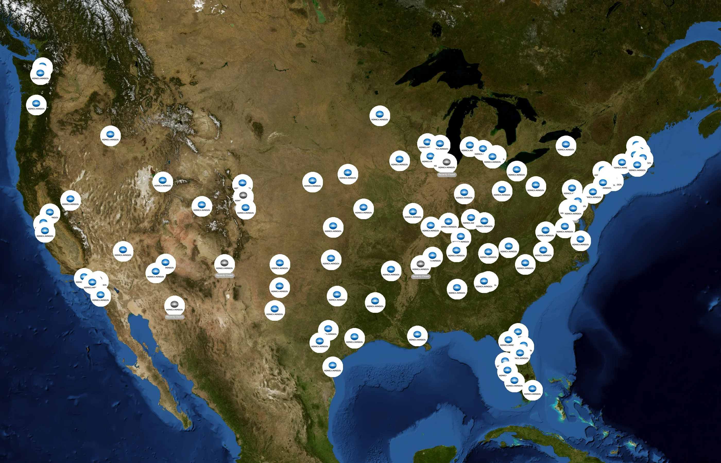 Konica Minolta Business Solutions state distribution
