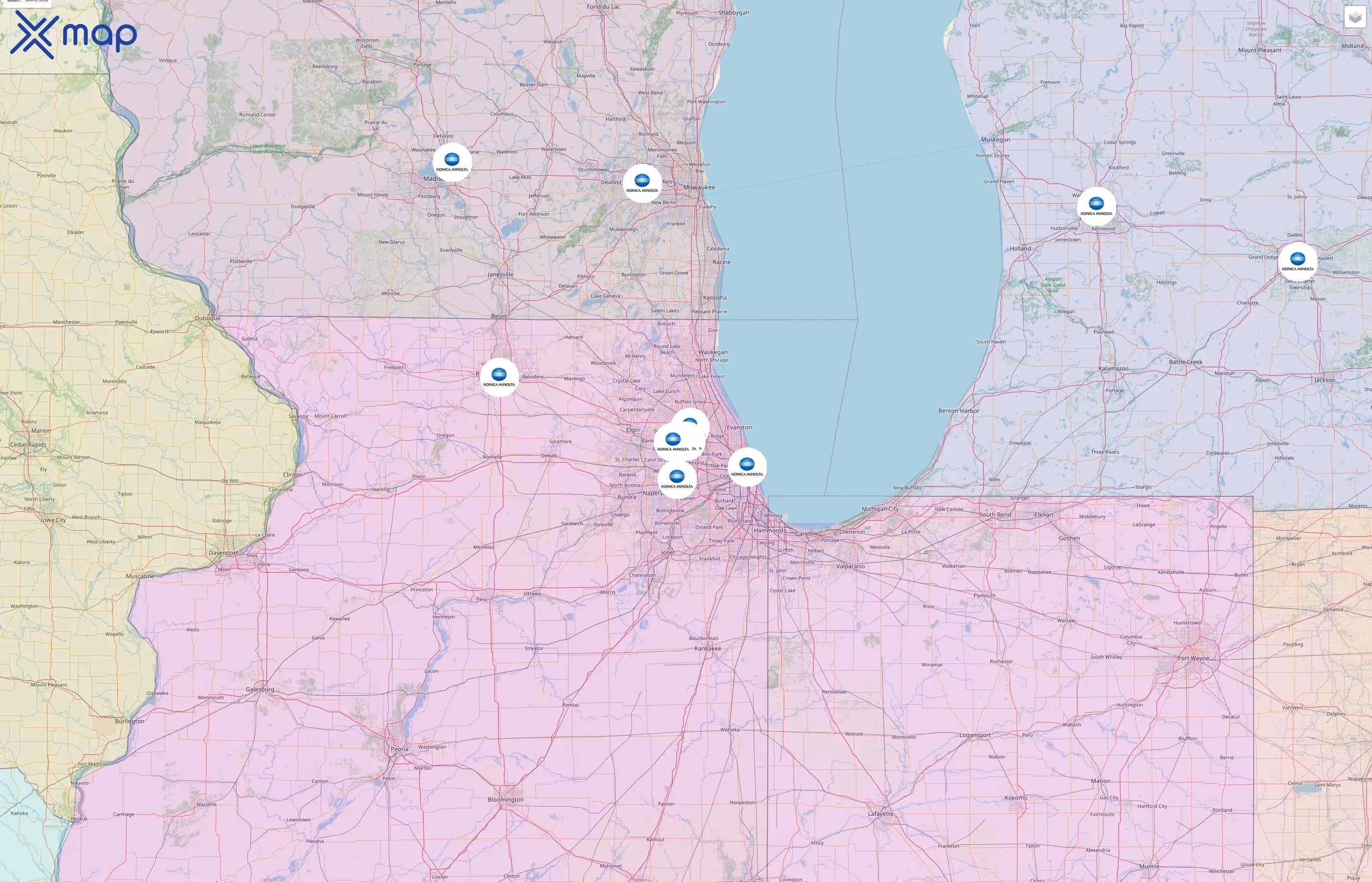 Konica Minolta Business Solutions street hotspots