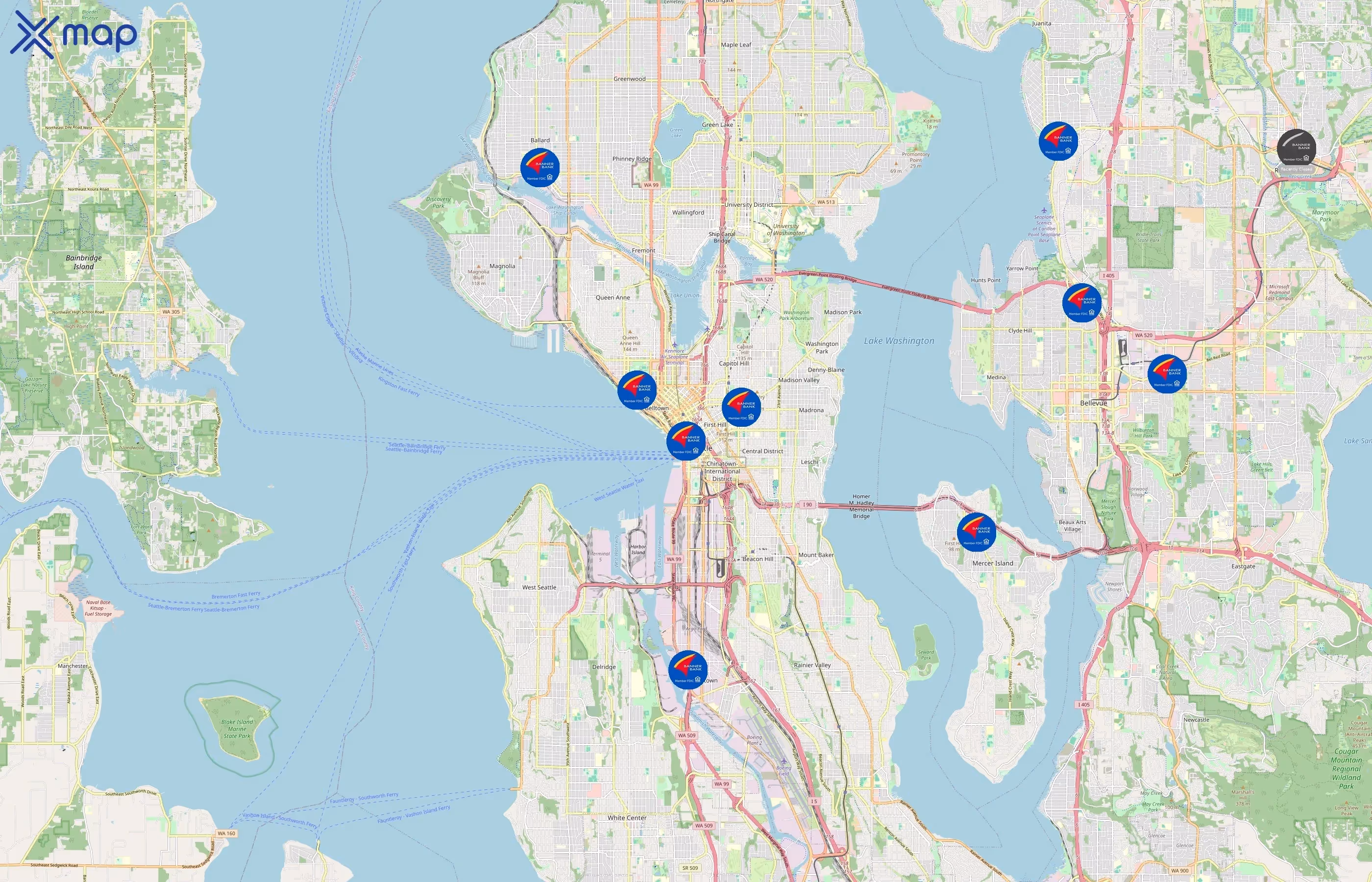 Banner Bank area coverage