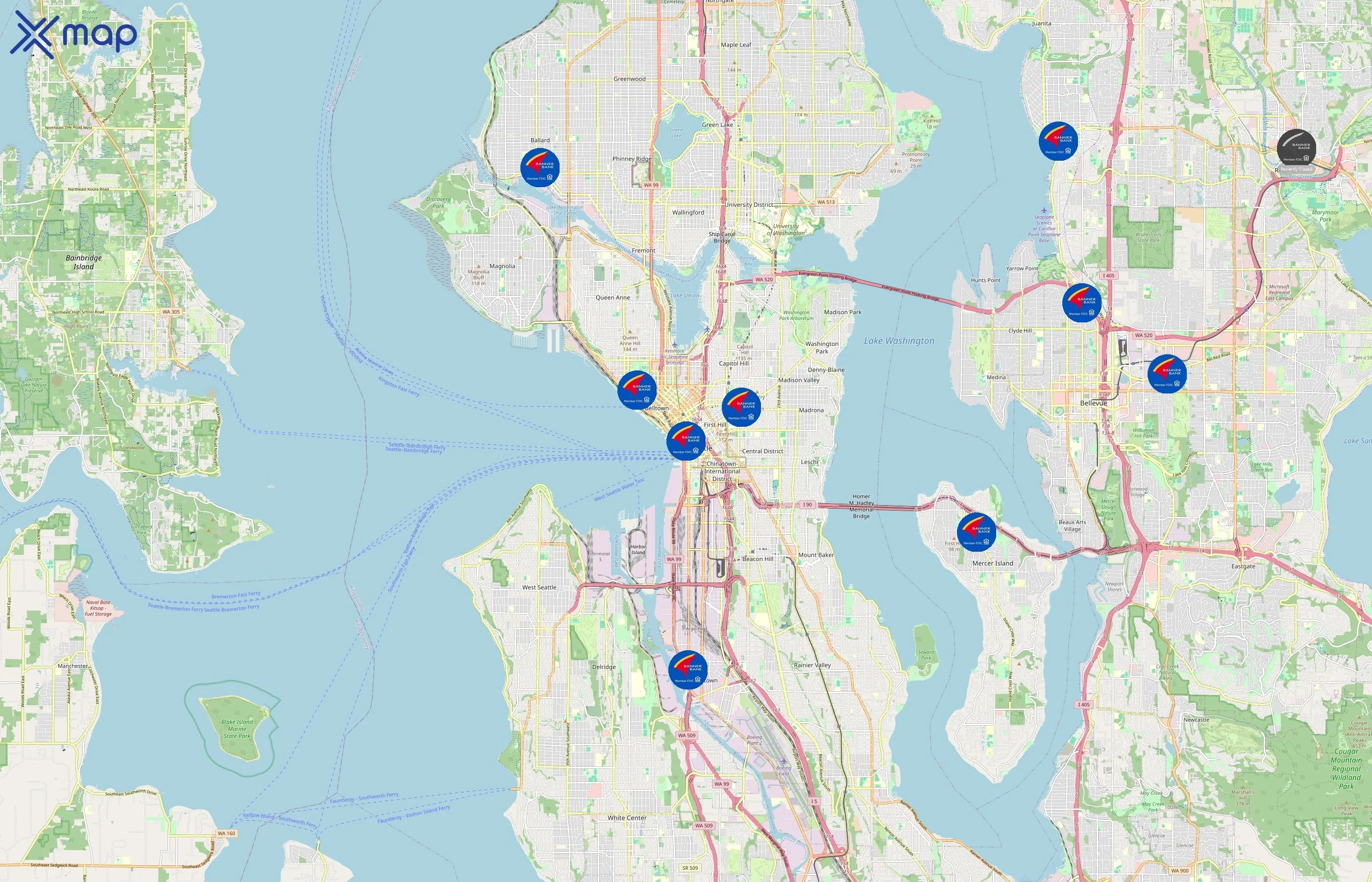 Banner Bank area coverage