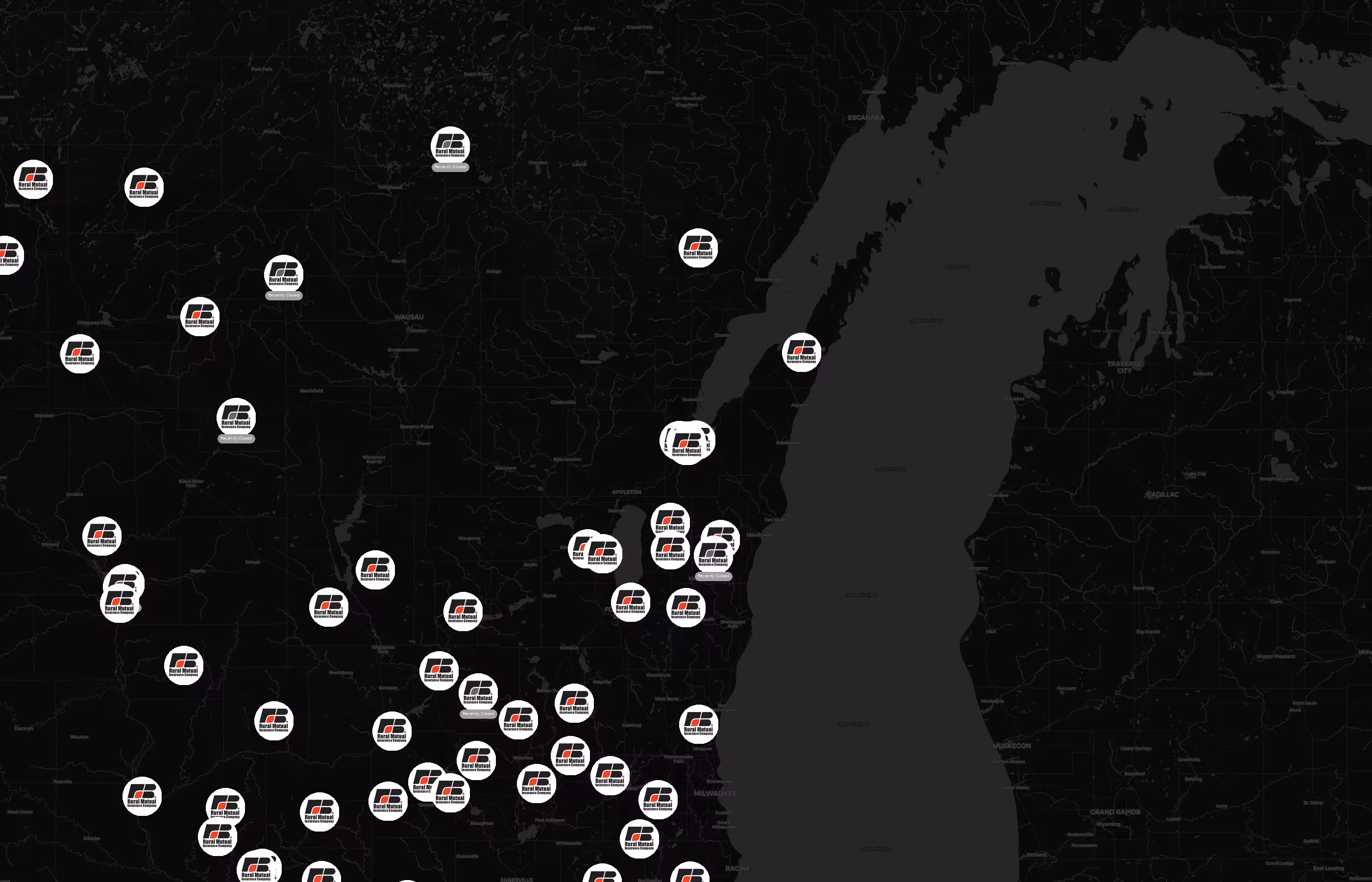 Rural Mutual Insurance city distribution