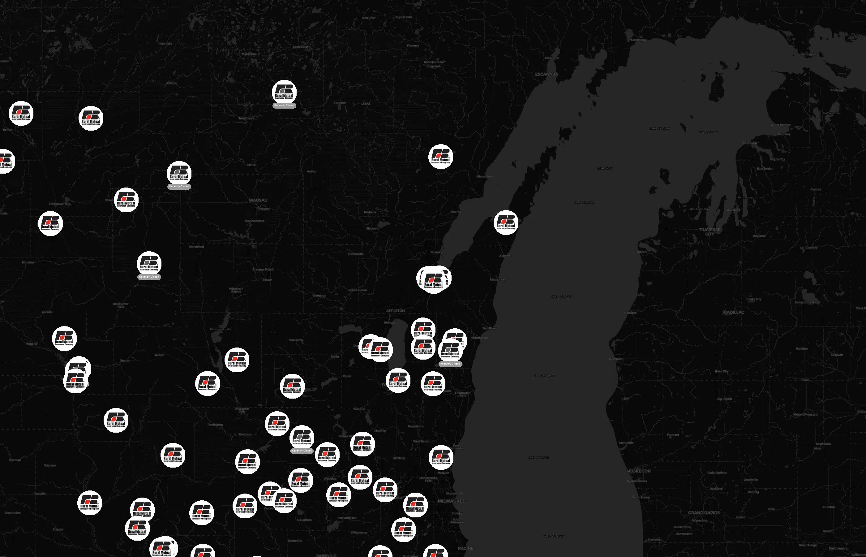 Rural Mutual Insurance city distribution
