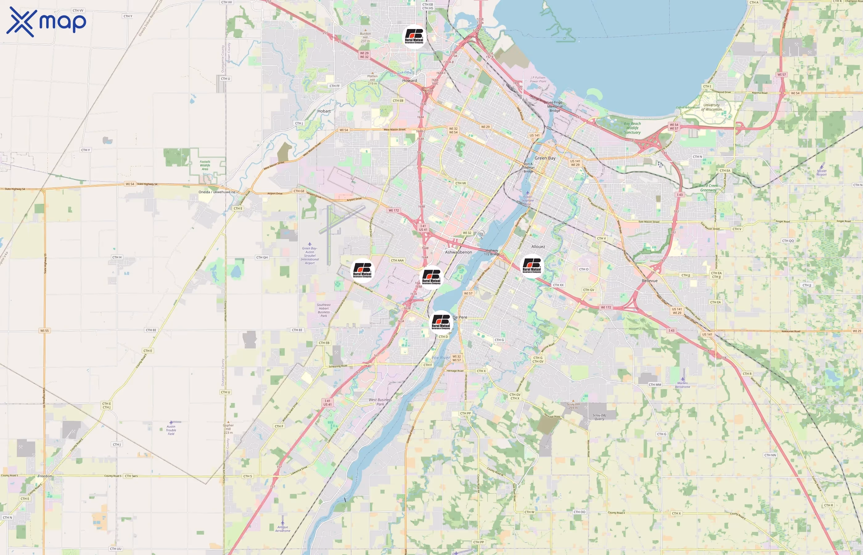 Rural Mutual Insurance area coverage