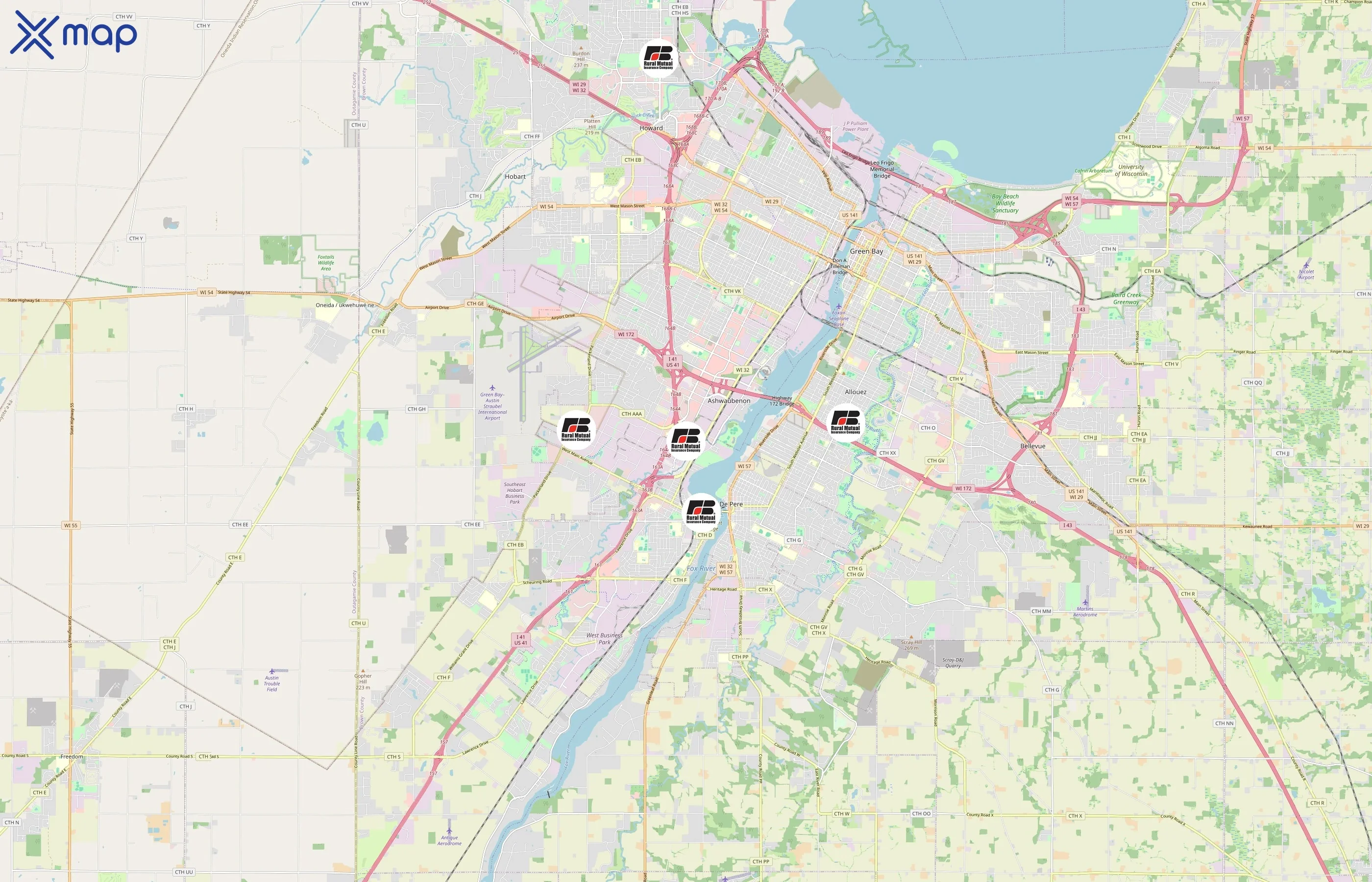 Rural Mutual Insurance area coverage