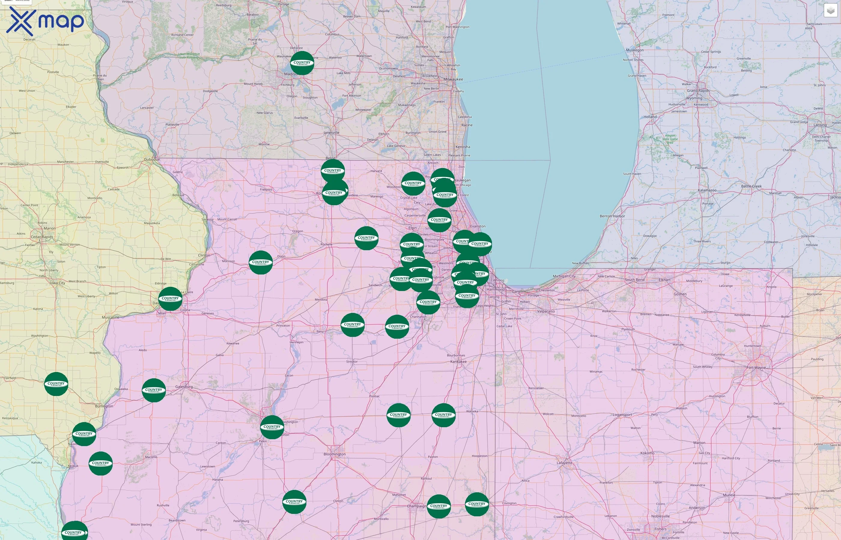 Country Financial street hotspots
