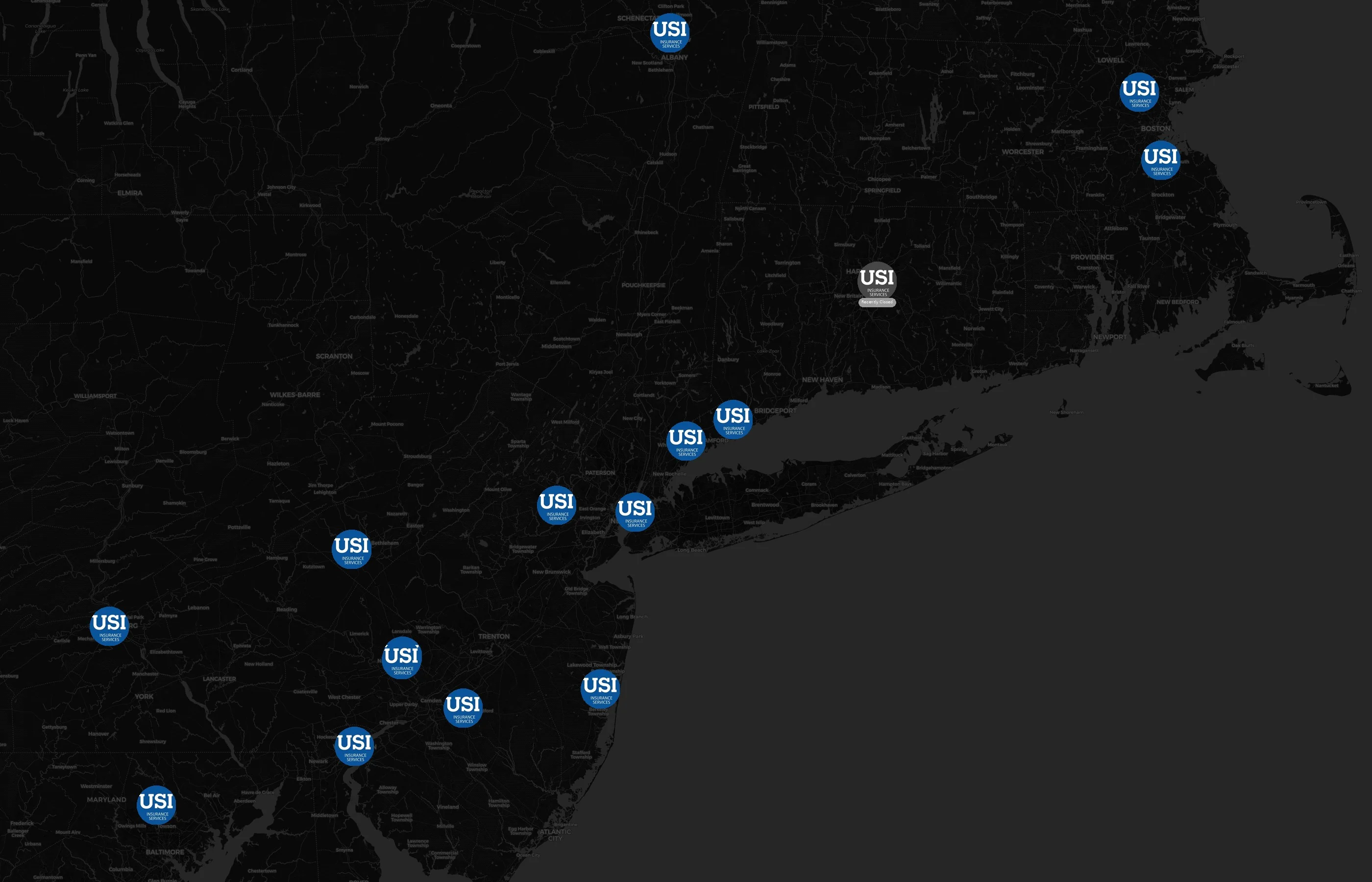 USI Insurance Services city distribution