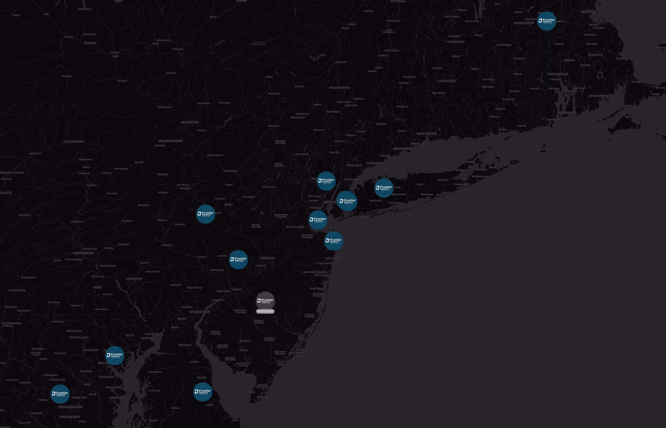 Frontier Adjusters Inc city distribution