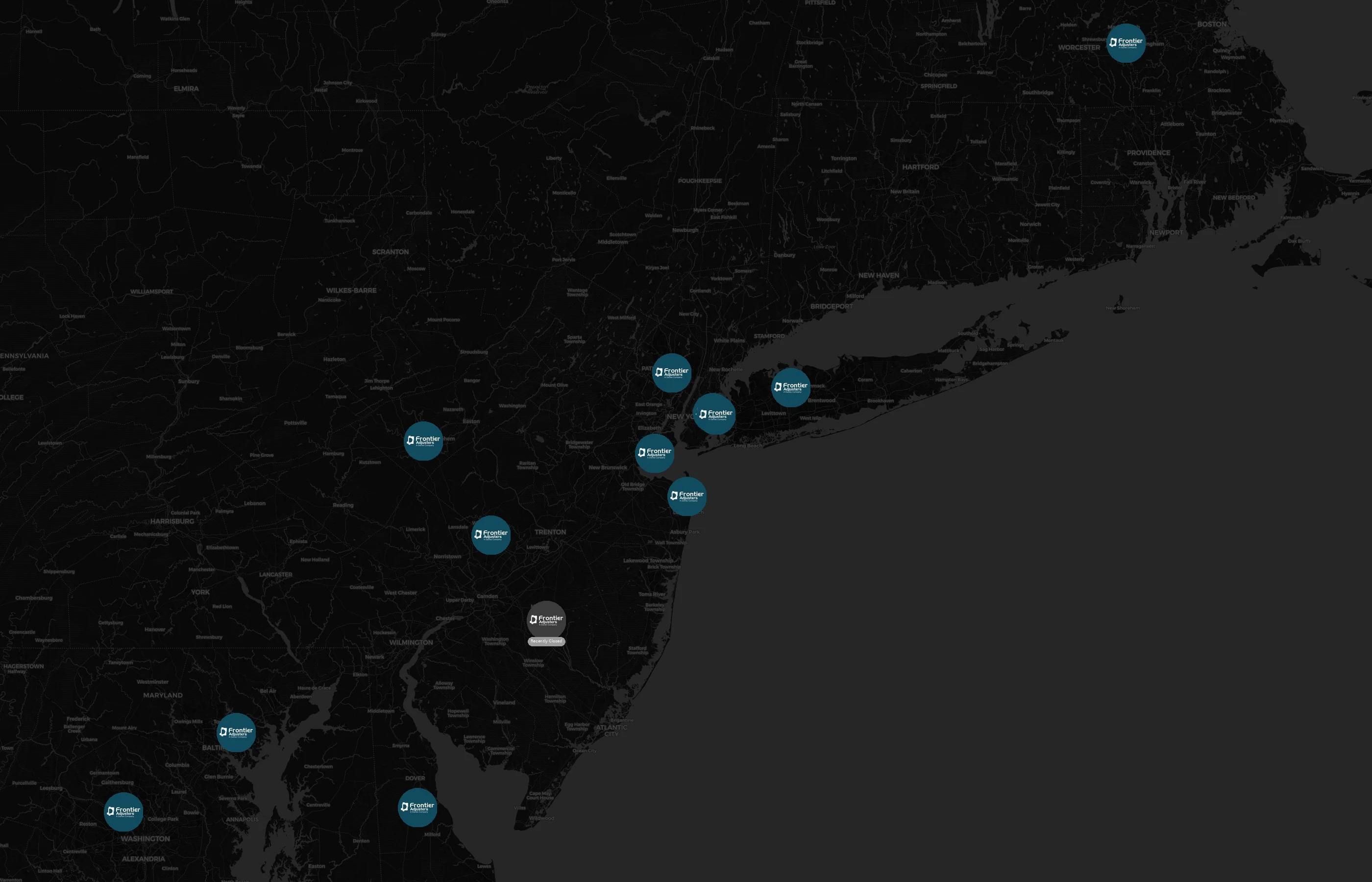 Frontier Adjusters Inc city distribution