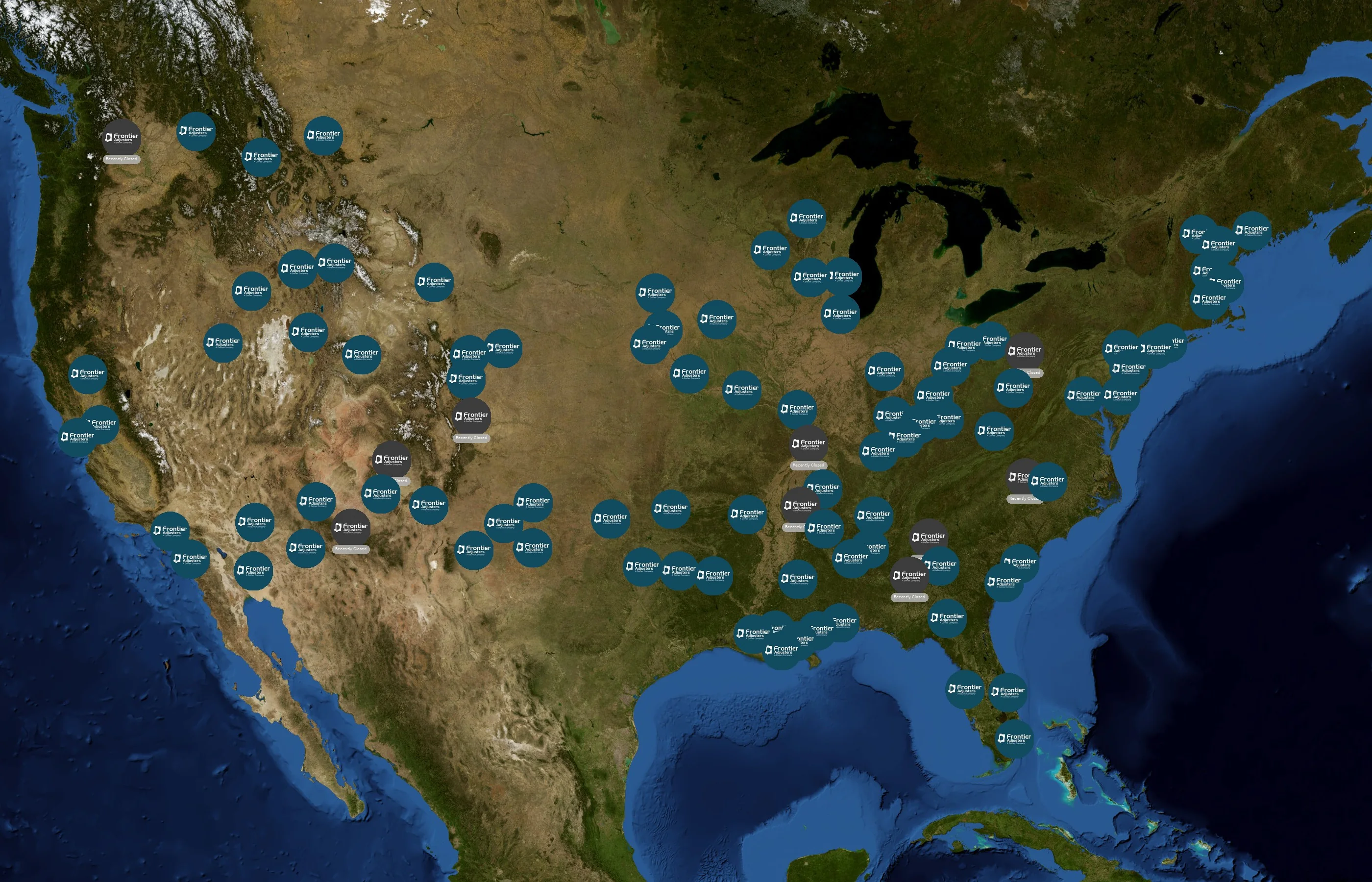 Frontier Adjusters Inc state distribution
