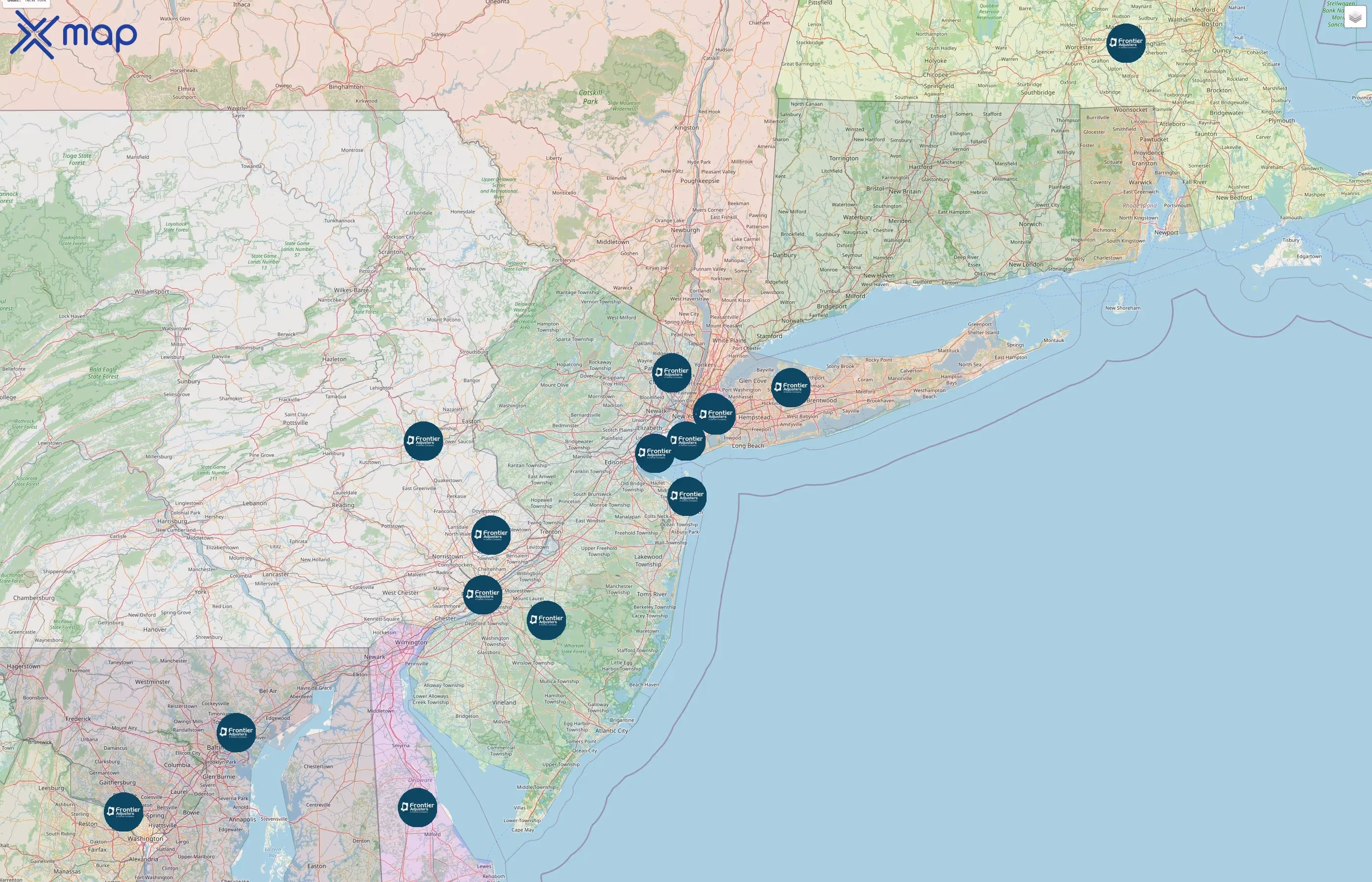 Frontier Adjusters Inc street hotspots
