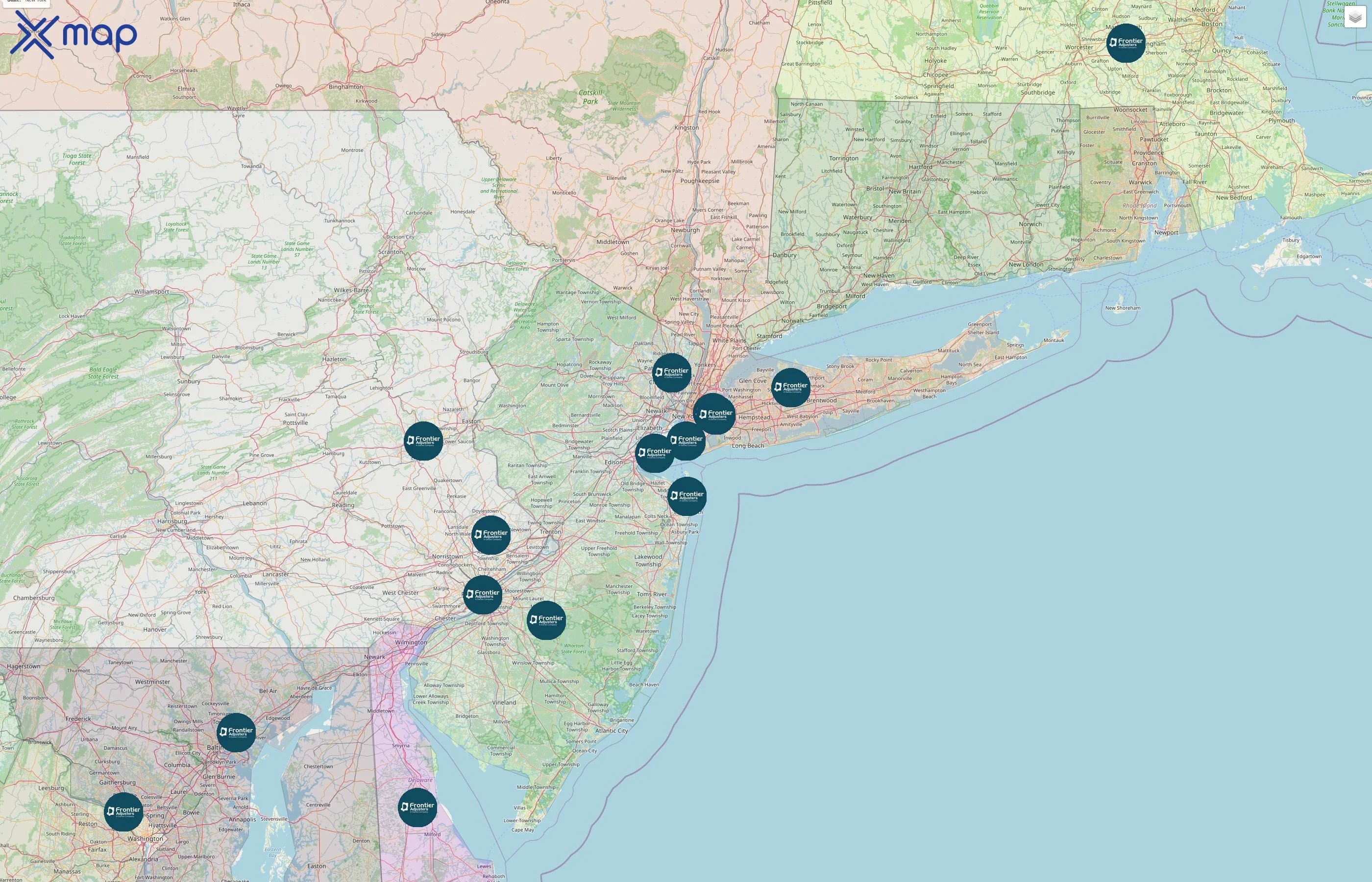 Frontier Adjusters Inc street hotspots