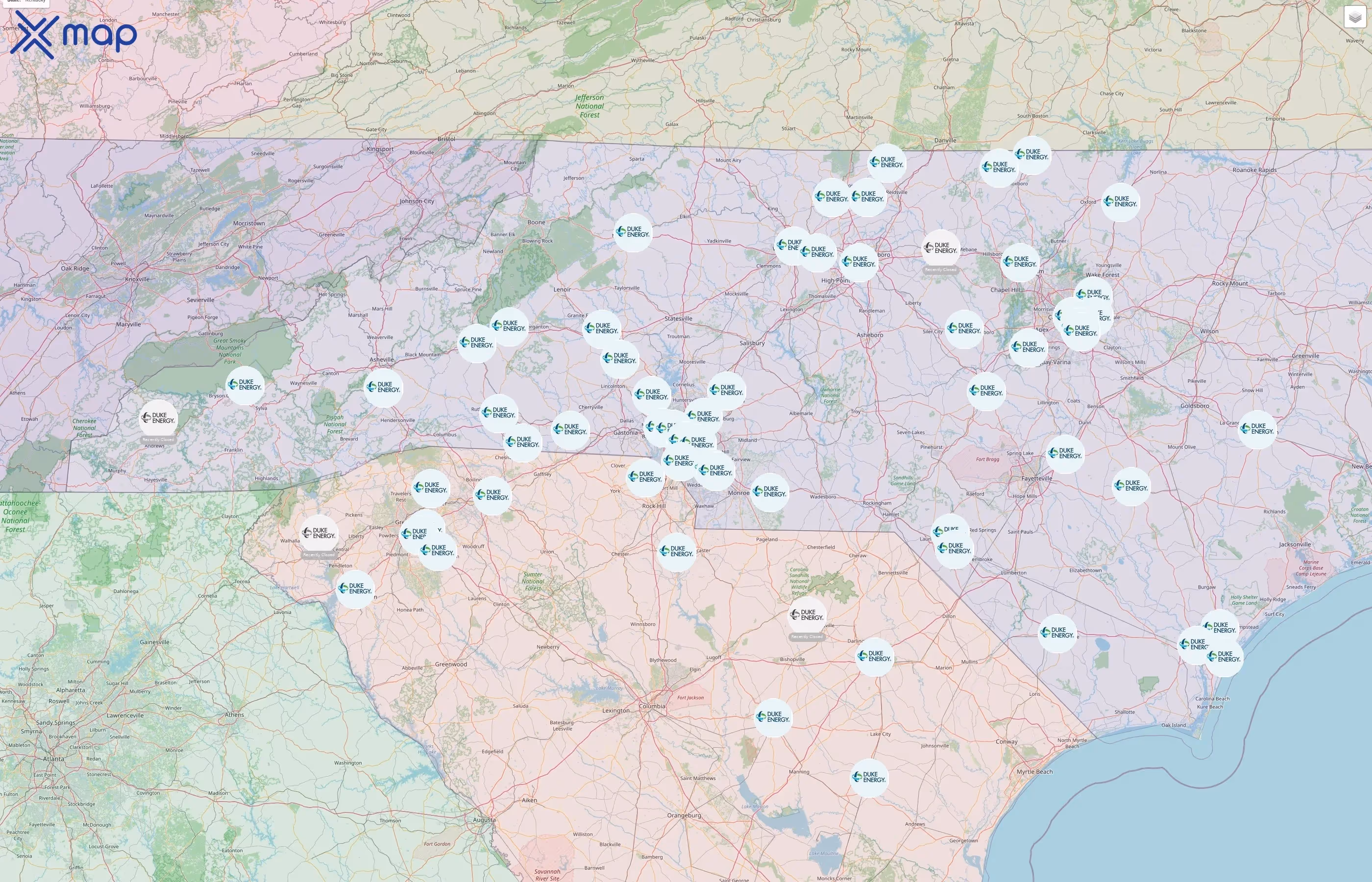 Duke Energy street hotspots