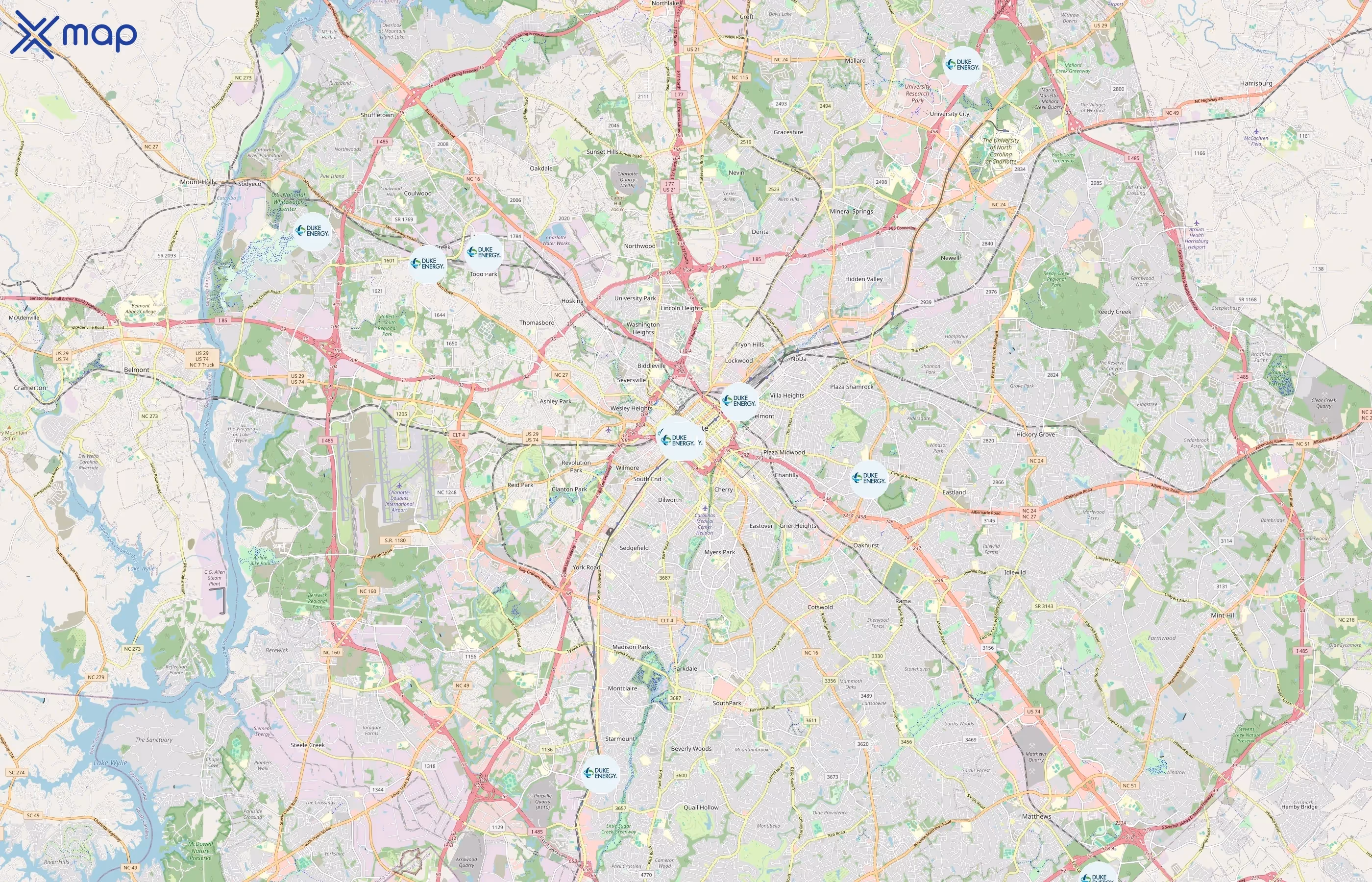 Duke Energy area coverage