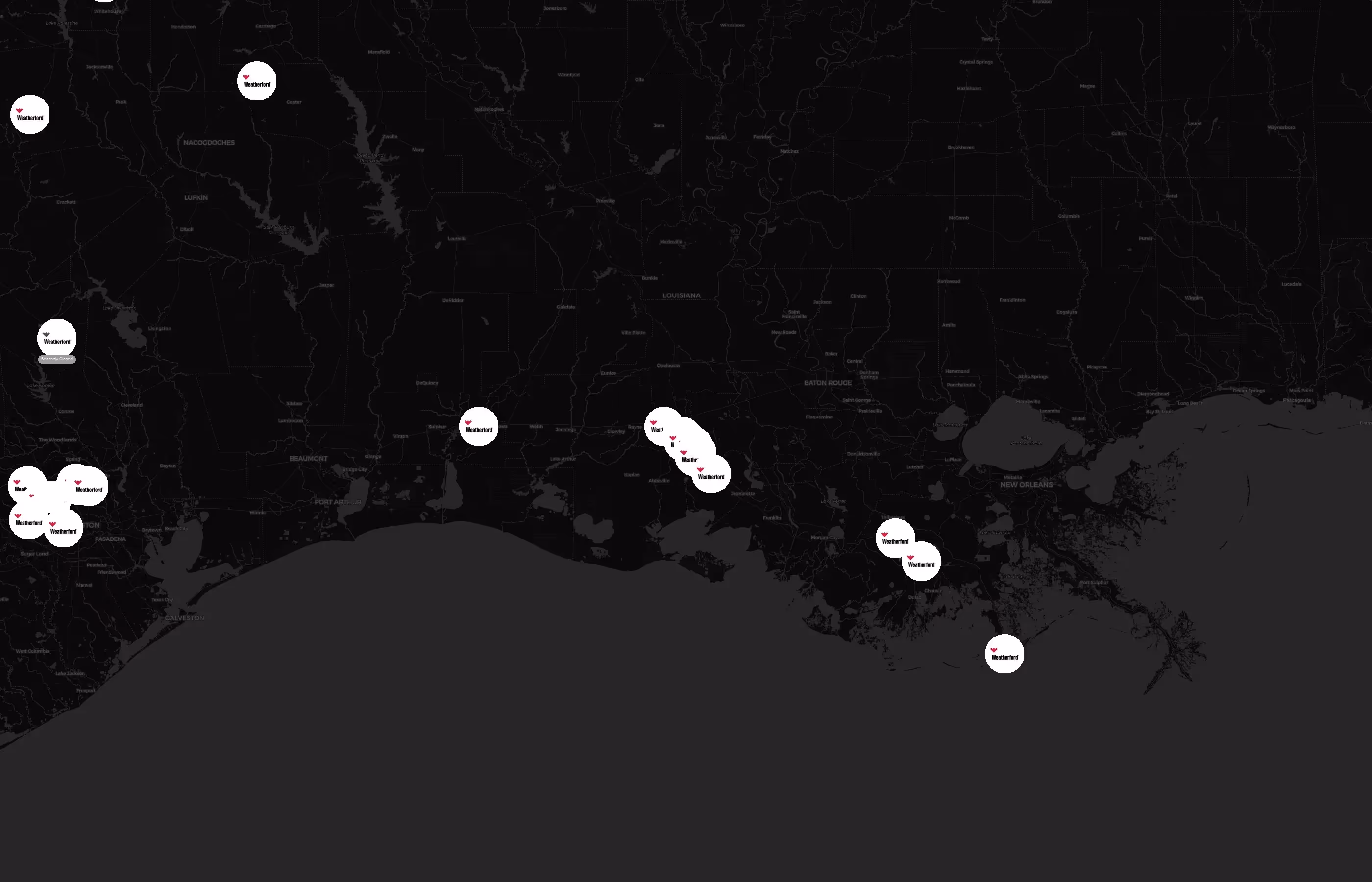 Weatherford International city distribution