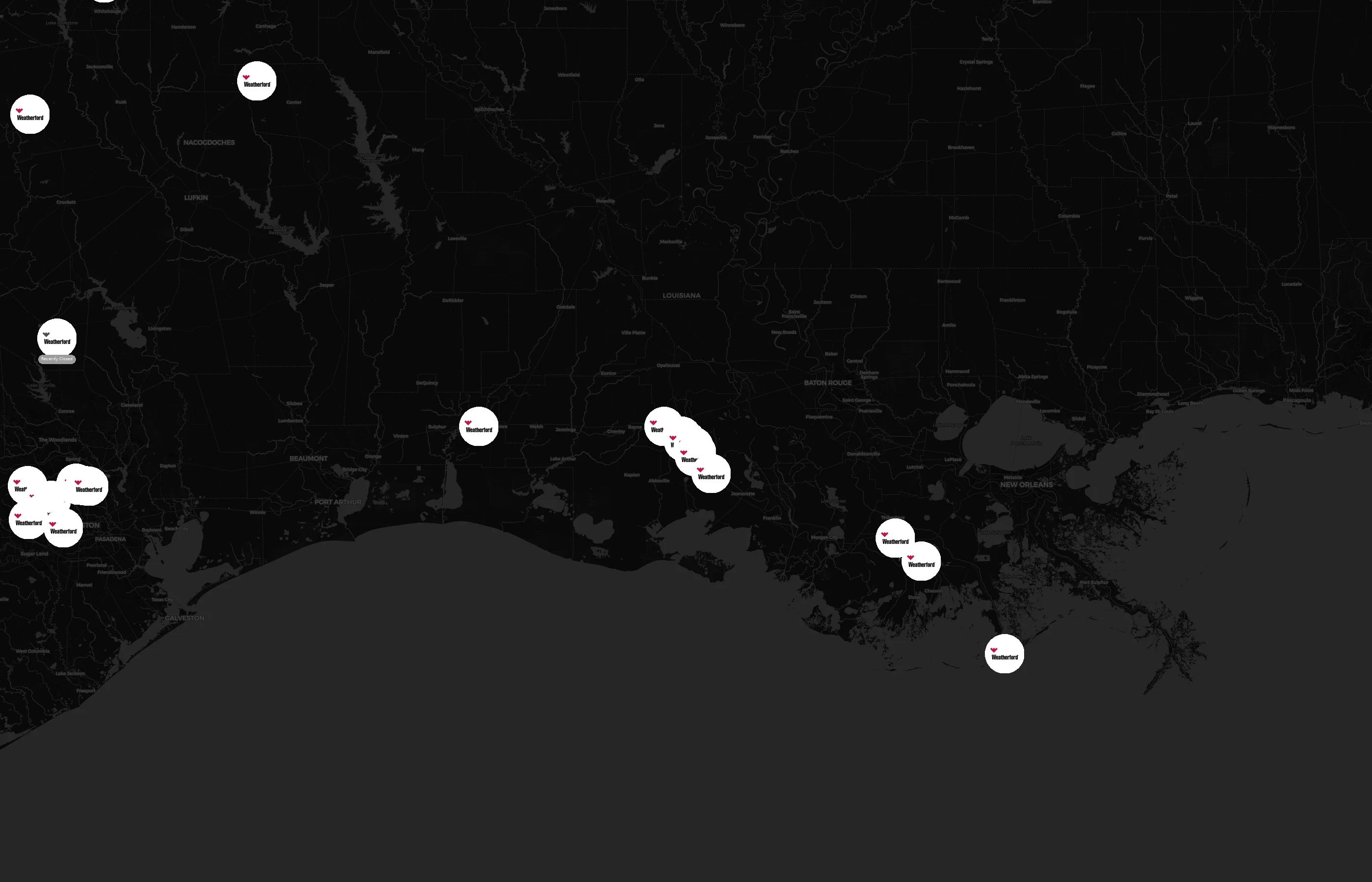 Weatherford International city distribution