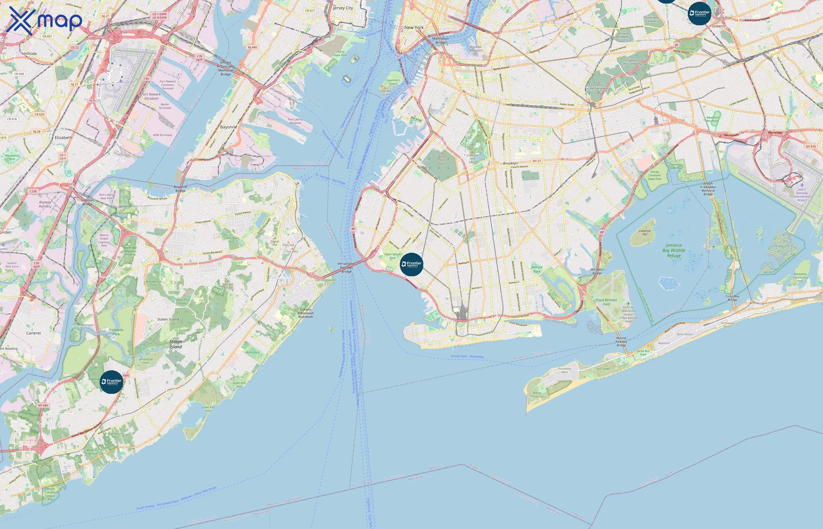 Frontier Adjusters Inc area coverage
