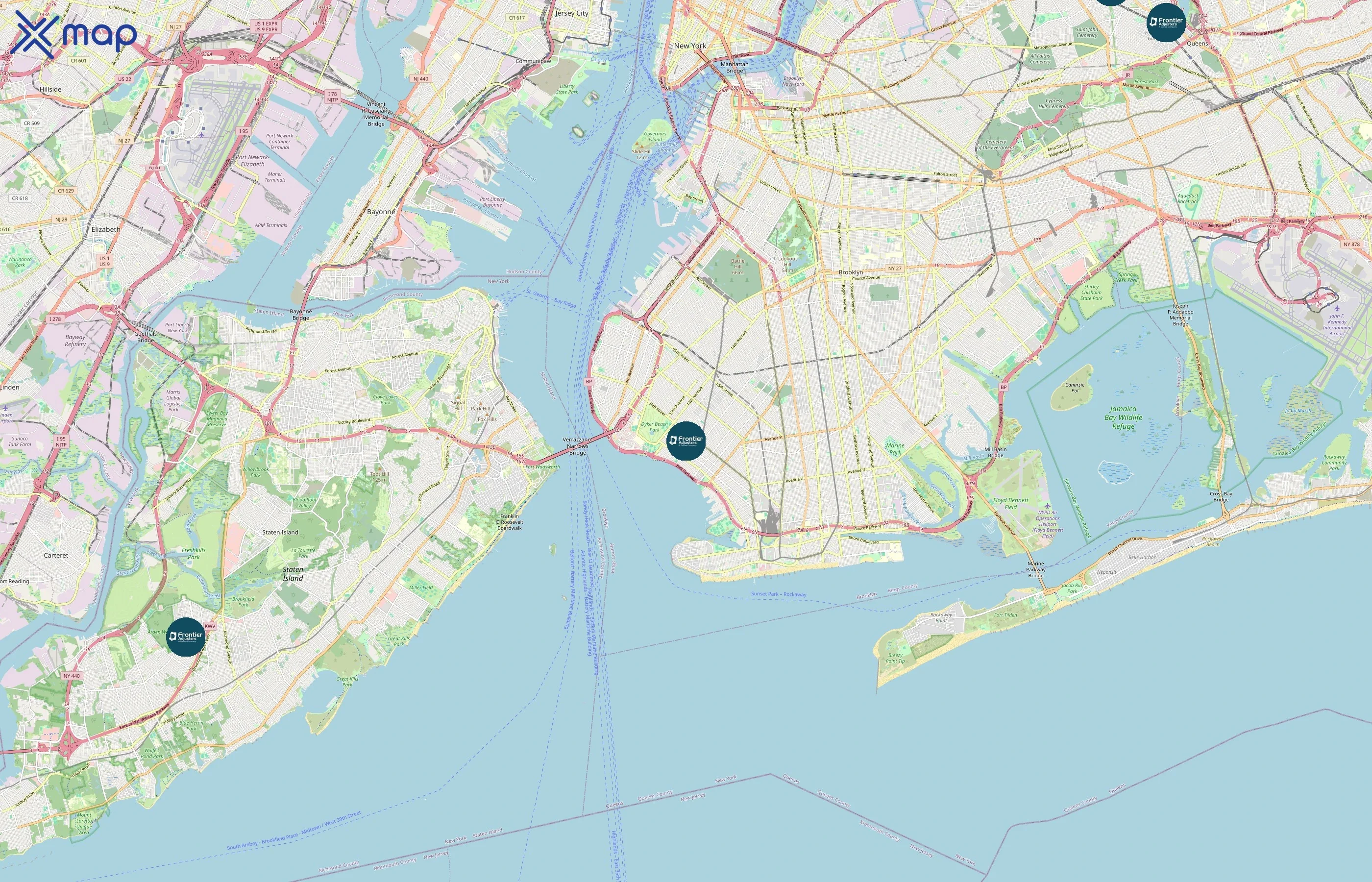 Frontier Adjusters Inc area coverage