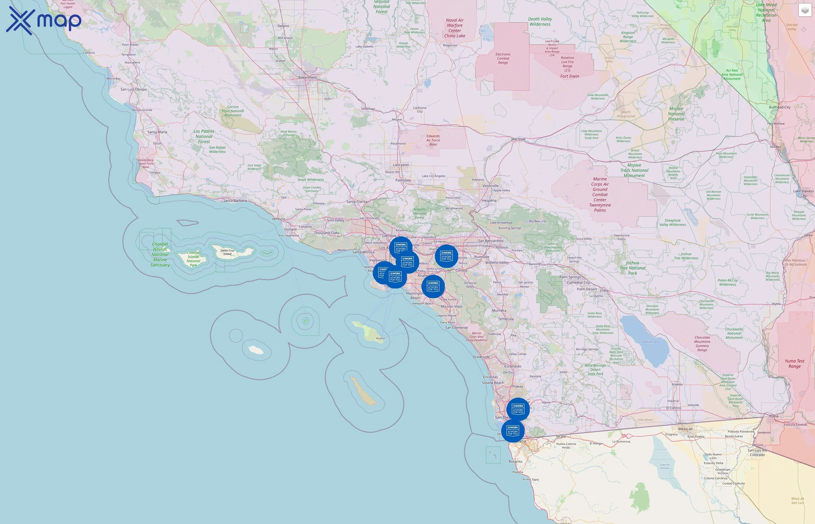 AtWork street hotspots