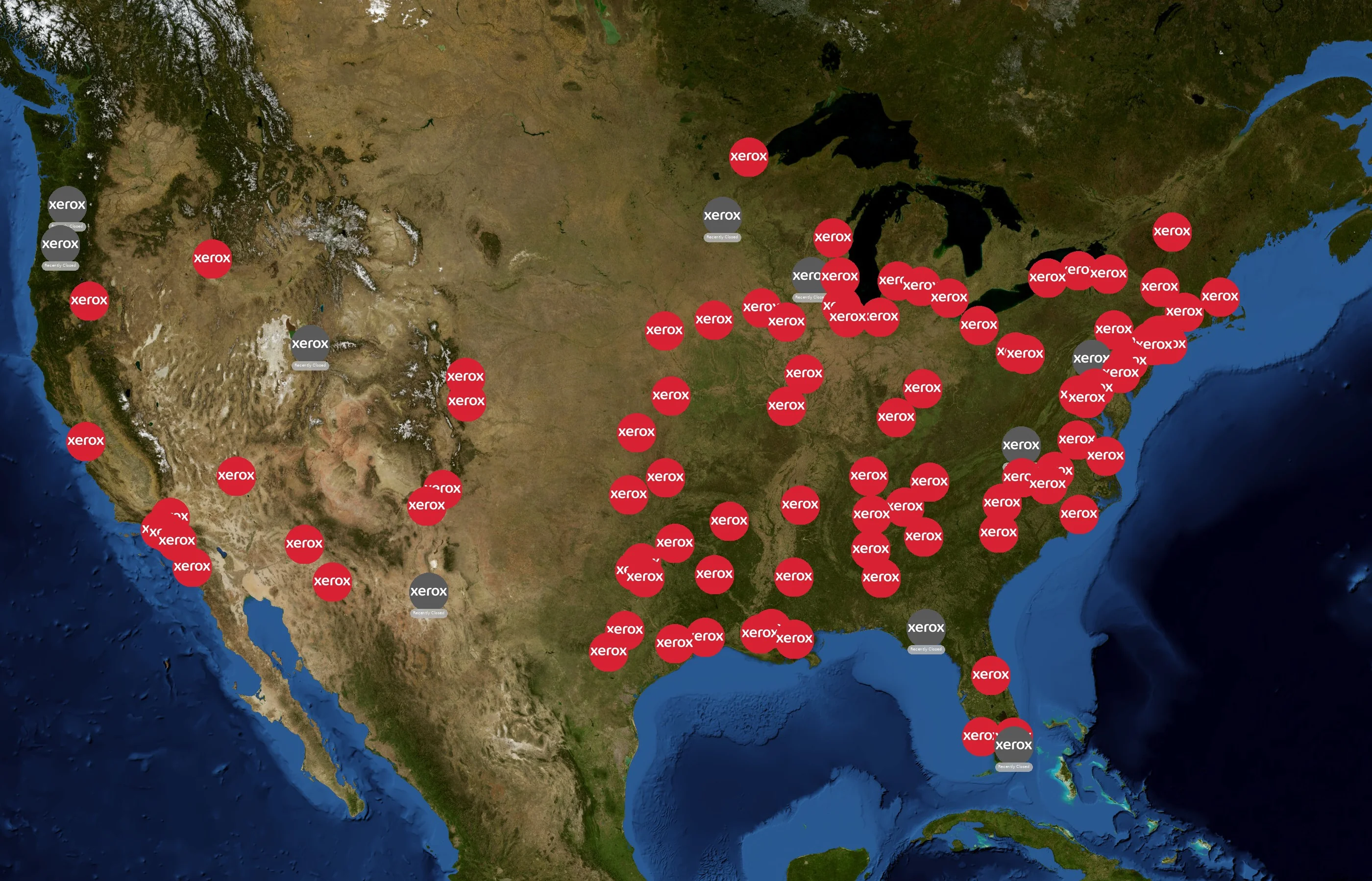 Xerox Corporation state distribution