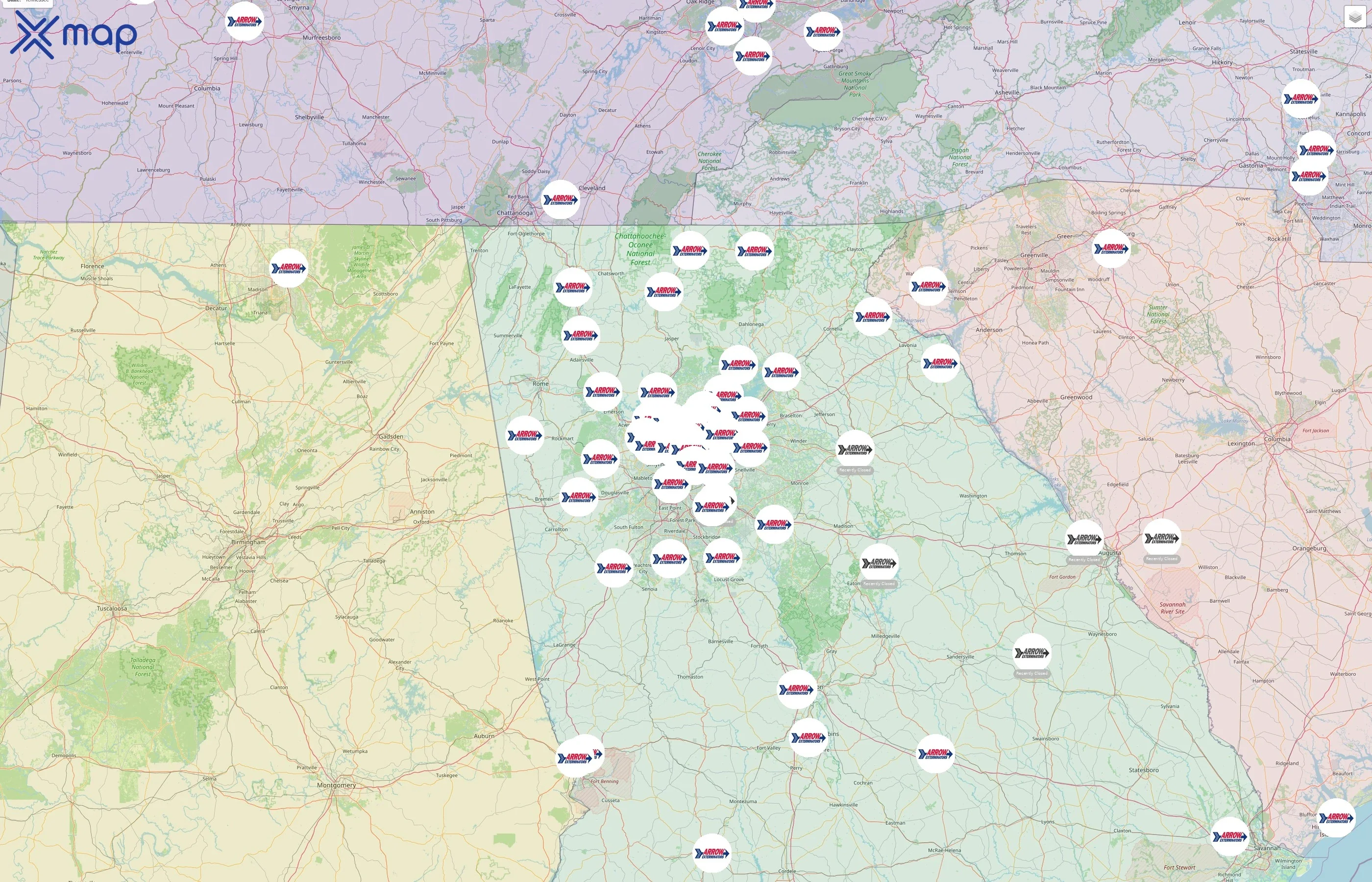 Arrow Exterminators street hotspots