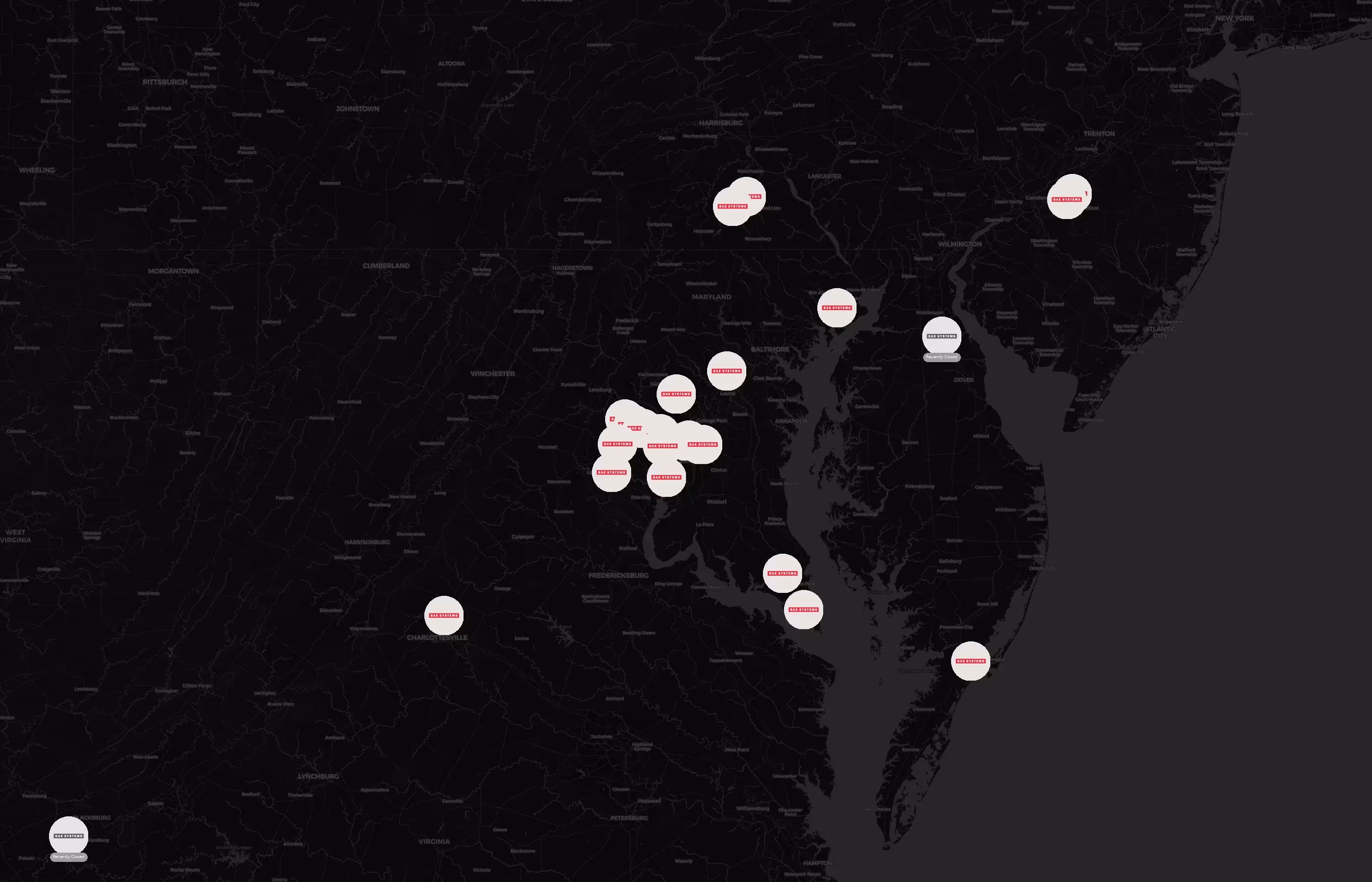 BAE Systems city distribution